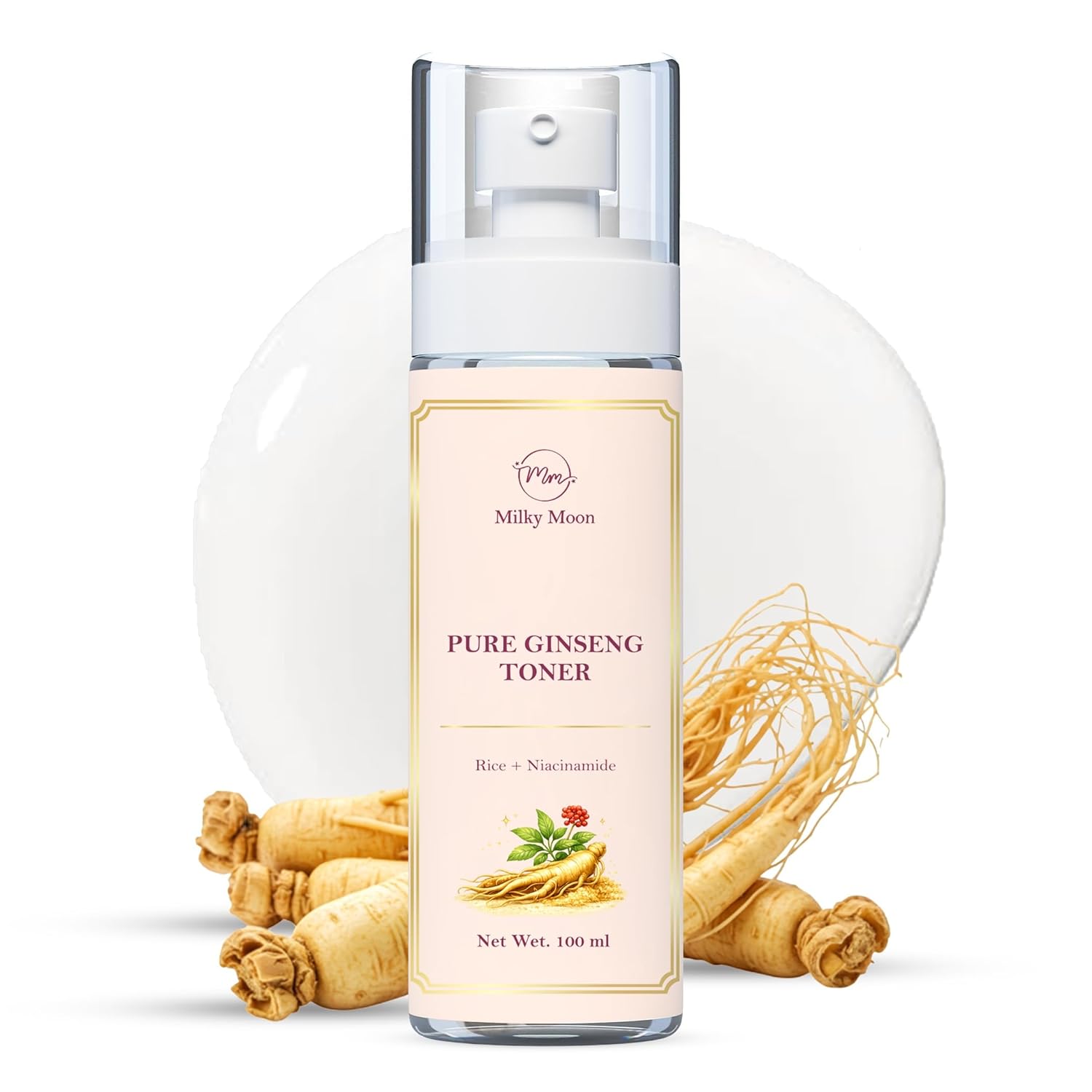 Ginseng Toner For Glowing Skin Korean | Spray | All type Skin | Skin Whitening | Refreshing Face Mist Toner | Alcohol-Free | Women Men | 100ml