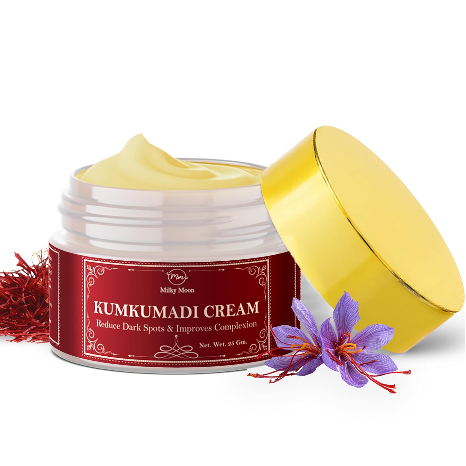 Kumkumadi Night Cream for Pigmentation Dark Spots 25gm | Ayurvedic Skin Brightening Anti-Aging Cream | Reduces Wrinkles, Melasma Dark Circles | For Men Women