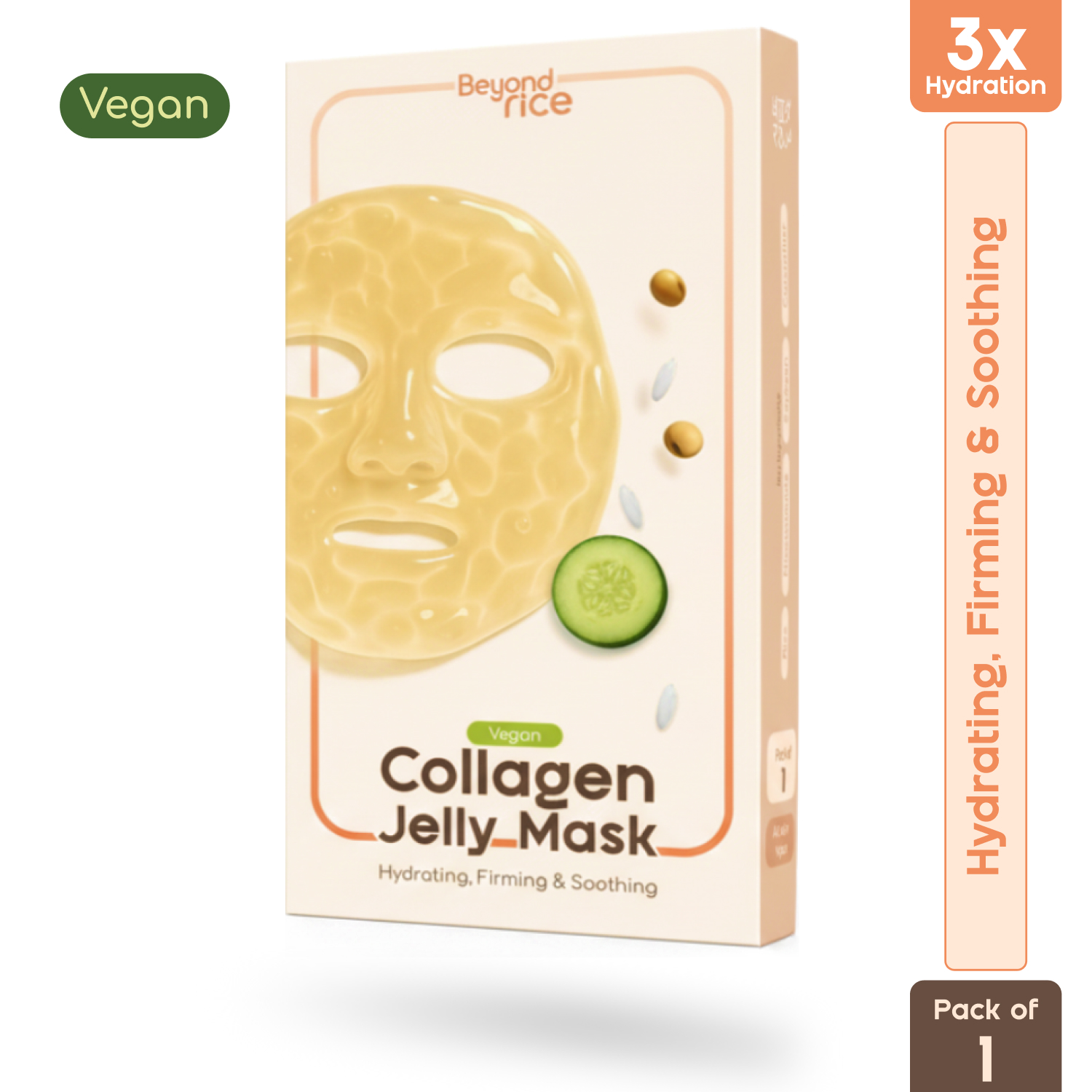 Vegan Collagen Jelly Mask With Rice, Niacinamide Cucumber 60ml