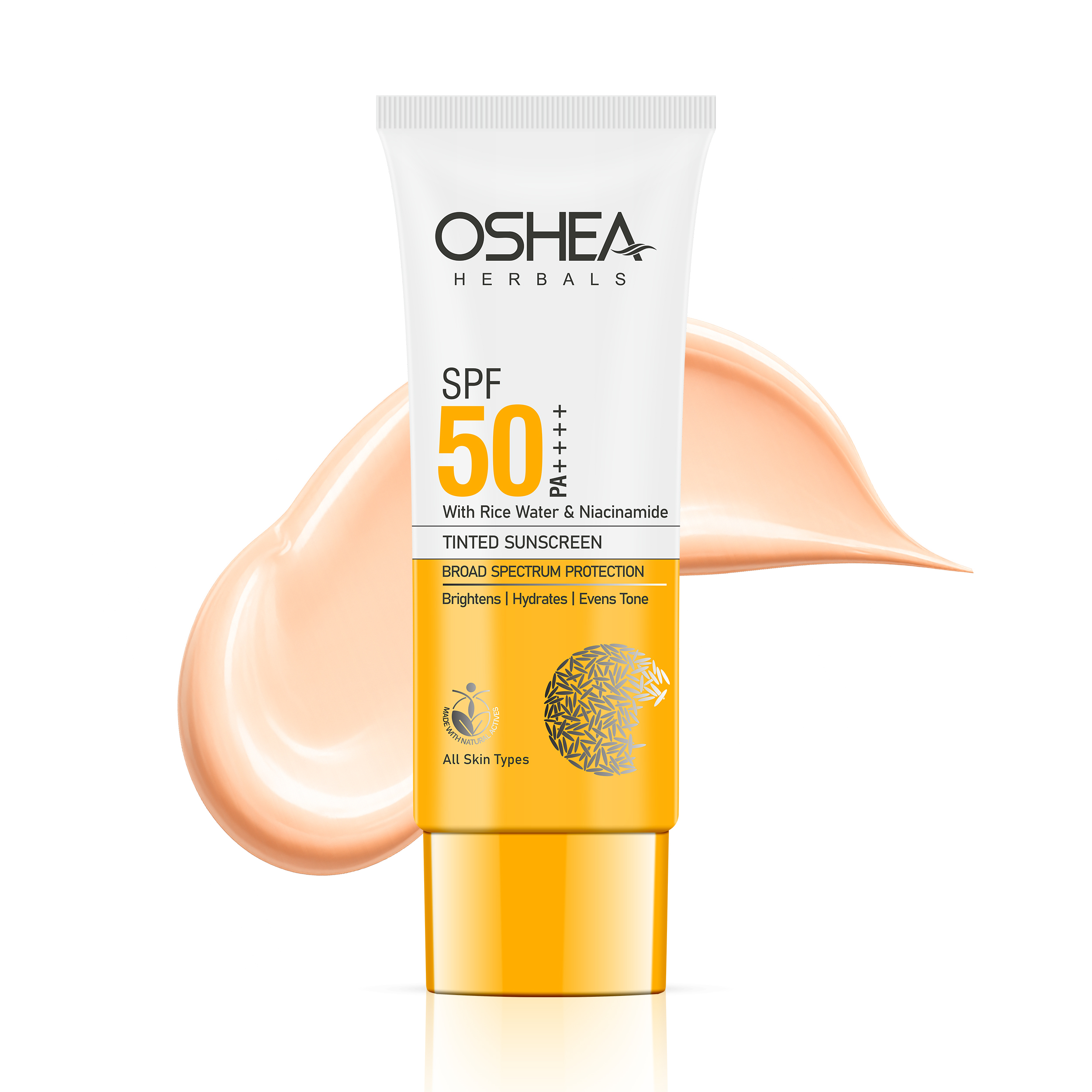 Rice Water Tinted Sunscreen SPF 50 ++++ (Ivory-01) 50ml