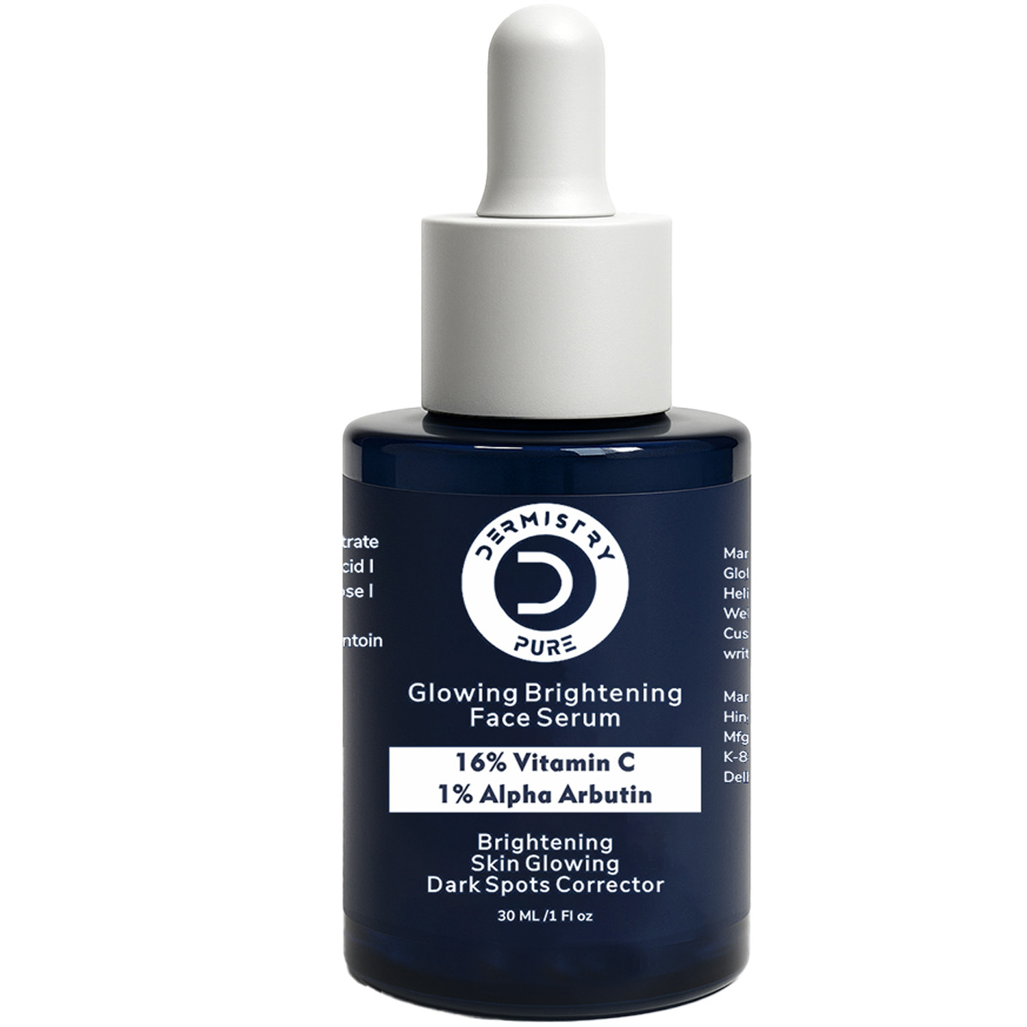16 Vitamin C 1 Alpha Arbutin Pigmentation Dark Spot Removal Glowing Skin Whitening Serum 30ml