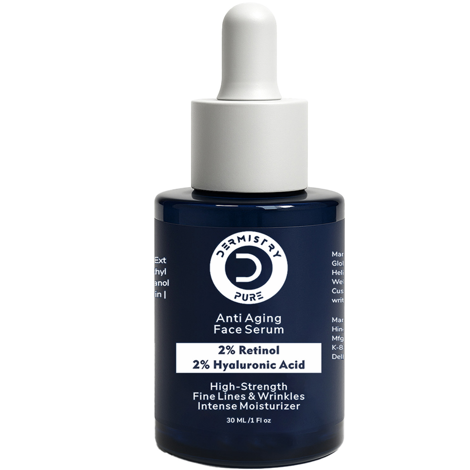 2 Retinol Hyaluronic Anti Aging Night Face Cream Serum for Ageing Dark Circles Wrinkles 30ml