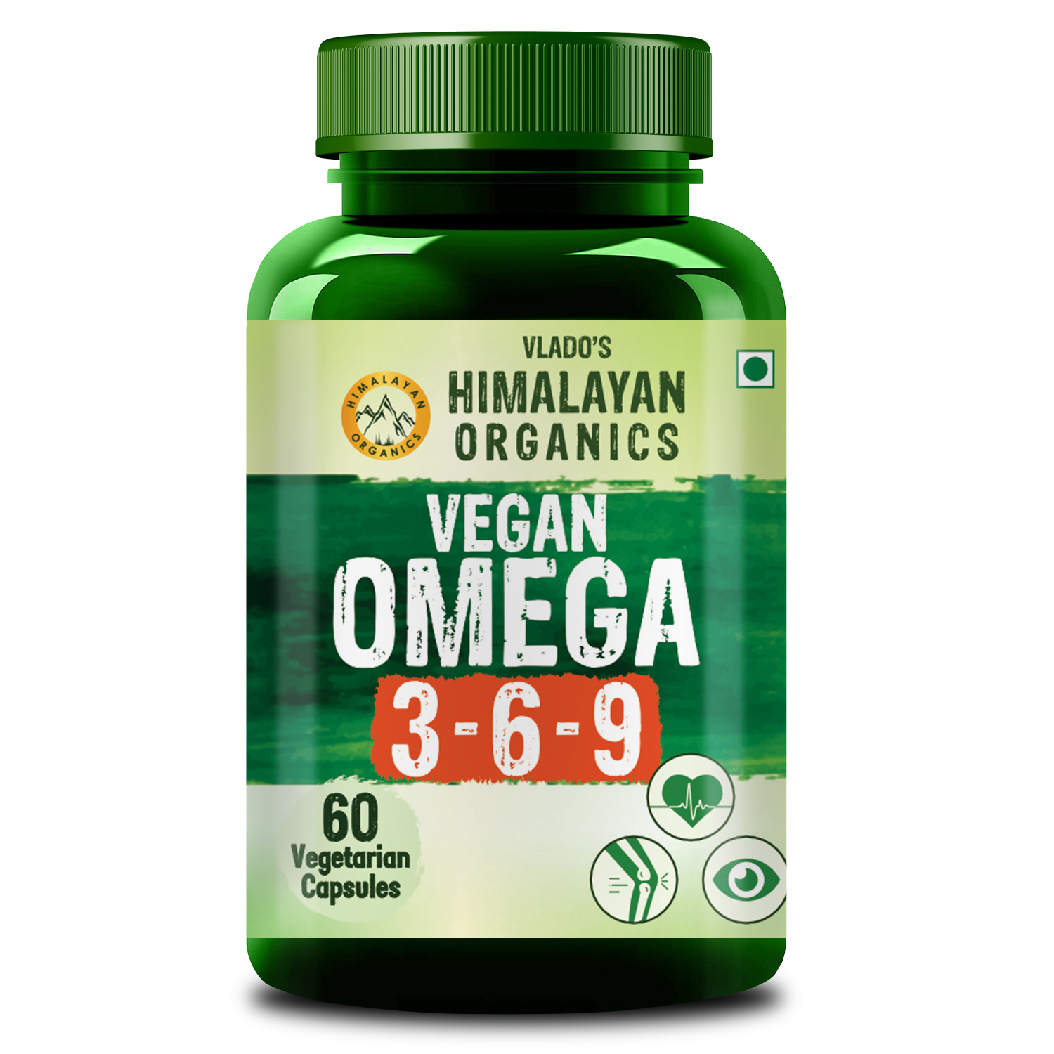 Omega 3 6 9-2000mg/Serving I Vegetarian Omega 3 Supplement I Support Muscle,Bone,Heart Skin - No Burps, No Fish Oil Used Capsules for Men Women- 60 Capsules