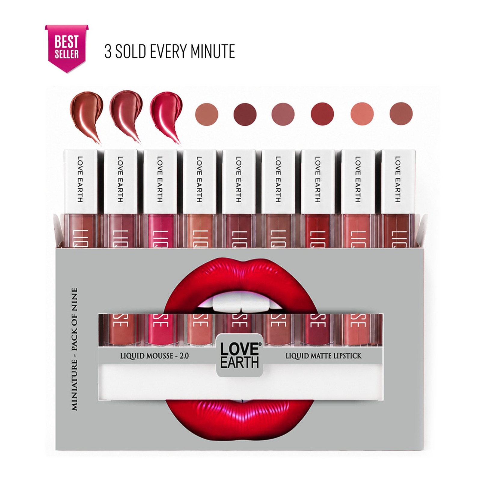 Liquid Matte lipstick 2.0 | Velvet Matte Lip Colors | Everyday Party Shades | Pack of 9 | 2ml Each