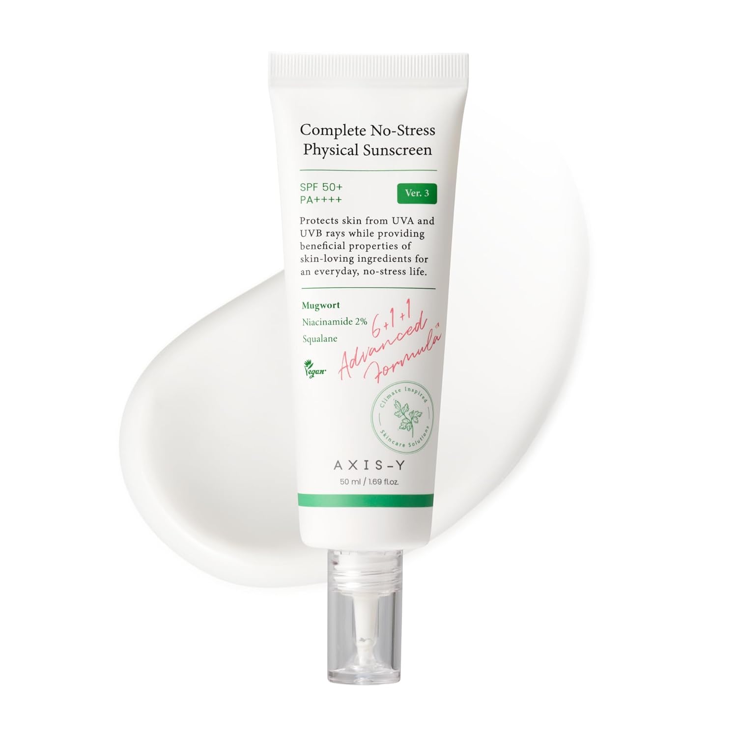 Complete No-Stress Physical Sunscreen | SPF 50+ PA++++ | UV Protection | Mineral Sunscreen | Sensitive Skin | 50ml