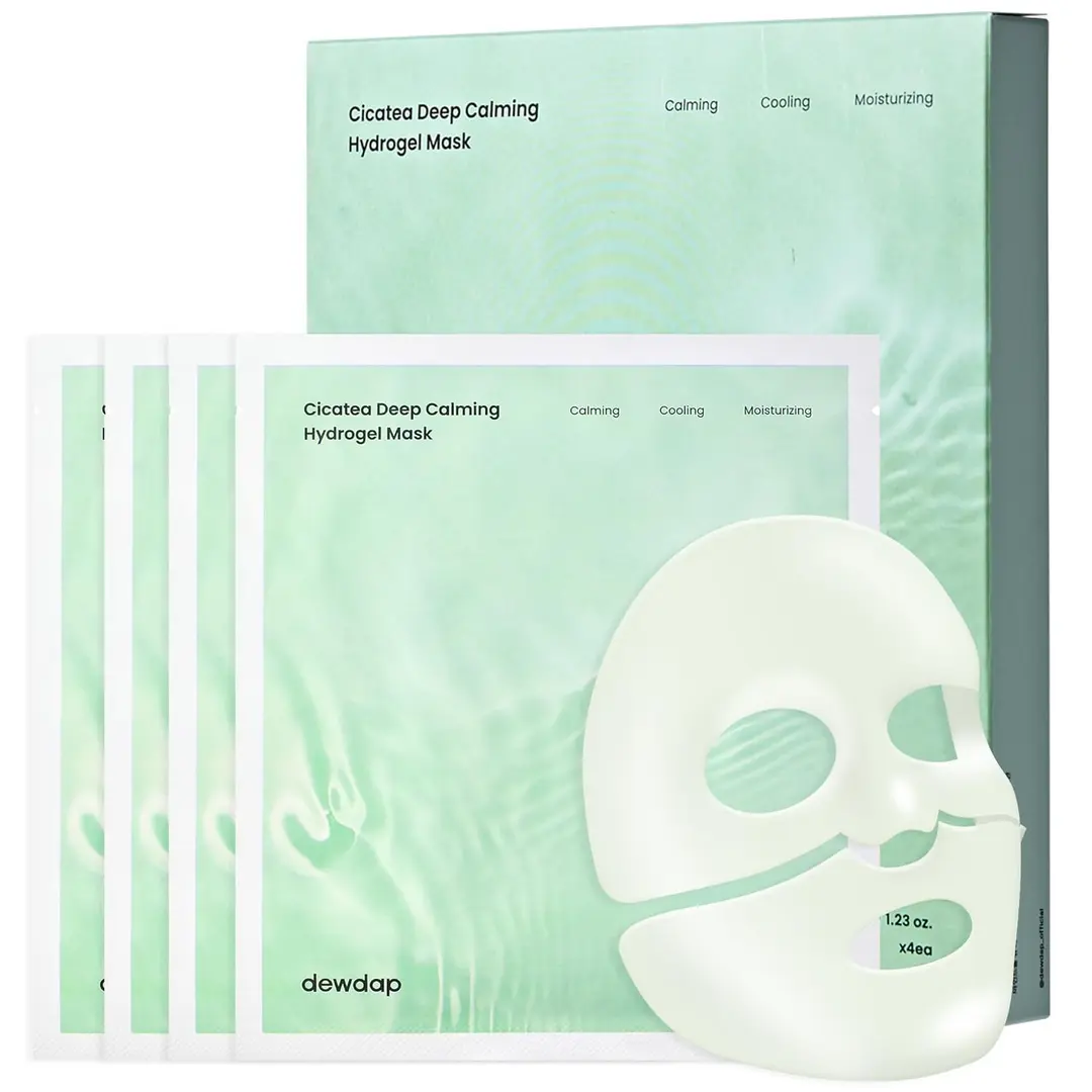 Cicatea Deep Calming Hydrogel Mask | Skin Soothing | Redness Relief | Barrier Care | Sensitive Skin | 35g each | Pack of 4