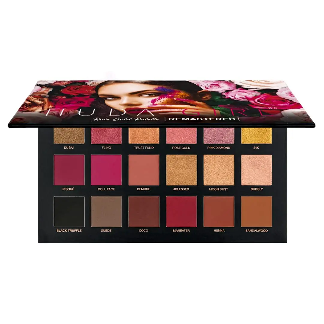Rose Gold Remastered Beauty Eyeshadow Palette 18 Color Shimmer and Matte Shades Eye shadow with Mirror
