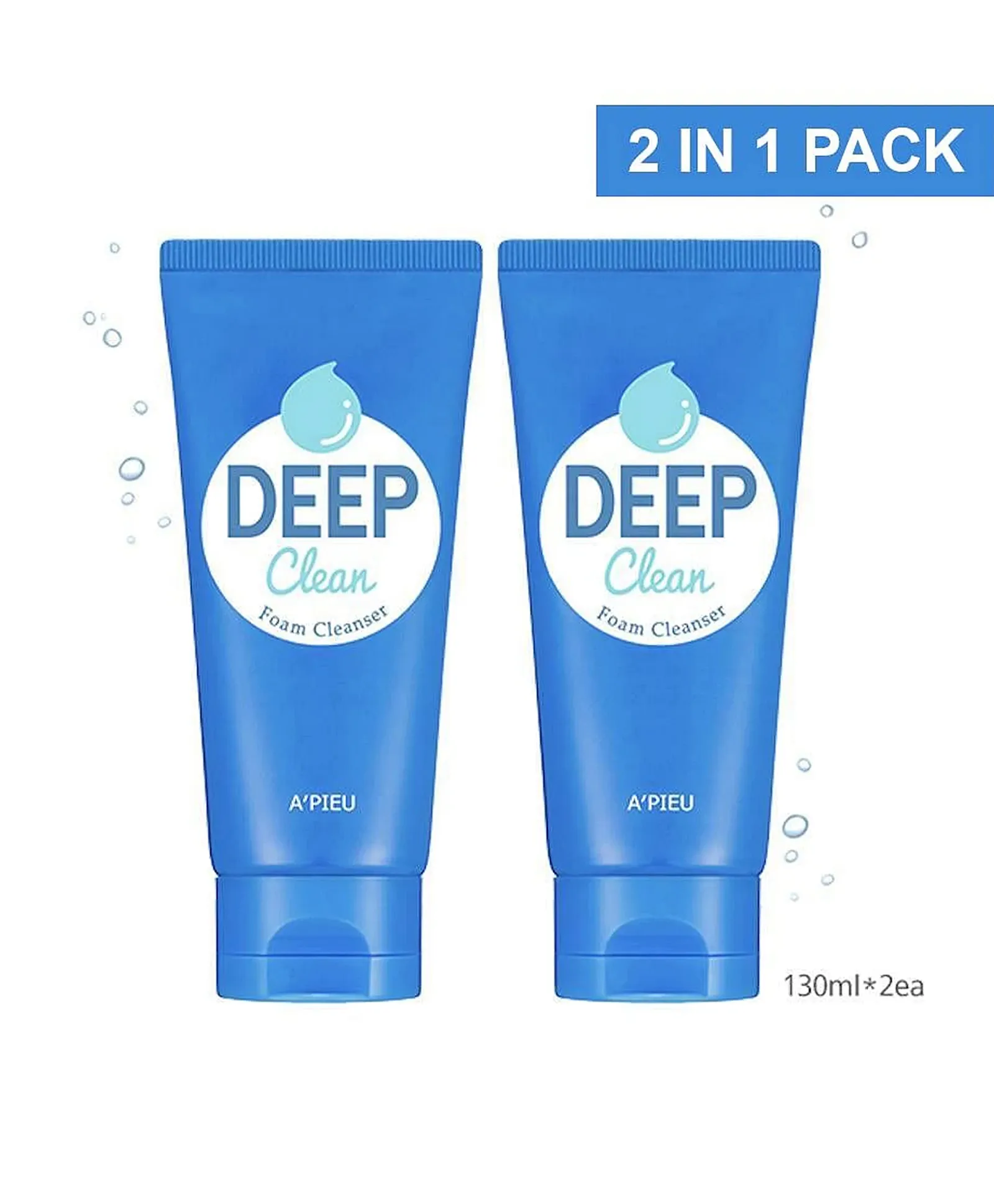 Deep Clean Foam Cleanser 2ea | Skin Care | Healthy Glow | Hydration | Daily Care | 130ml