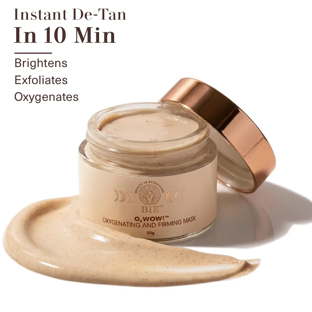 O2WOW! Face Mask | For Daily Tan Removal | Reduces Dark Spots Pigmentation | Gentle Exfoliator | 50gm