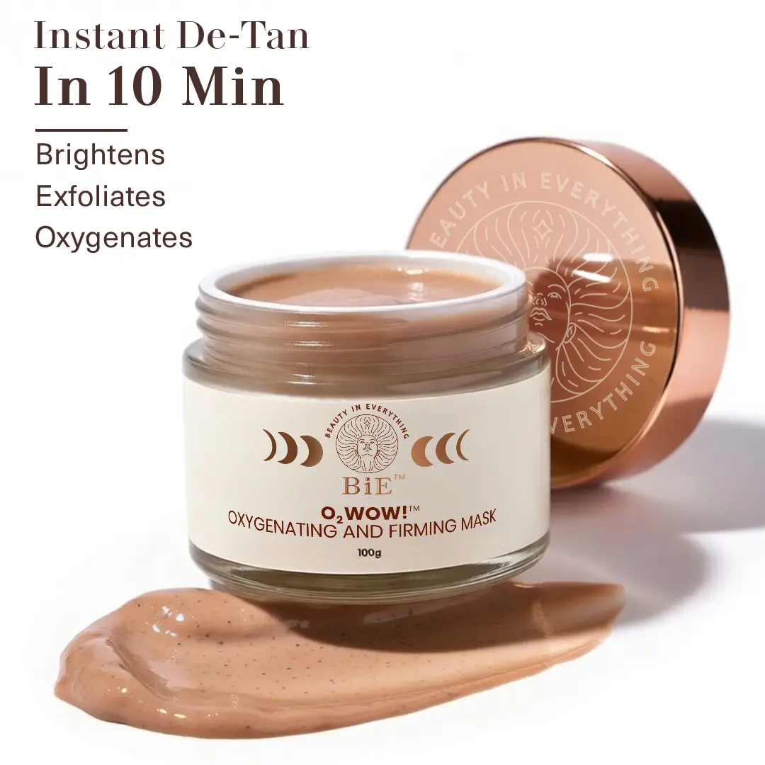 O2WOW! Face Mask | For Daily Tan Removal | Reduces Dark Spots Pigmentation | Gentle Exfoliator | 100gm