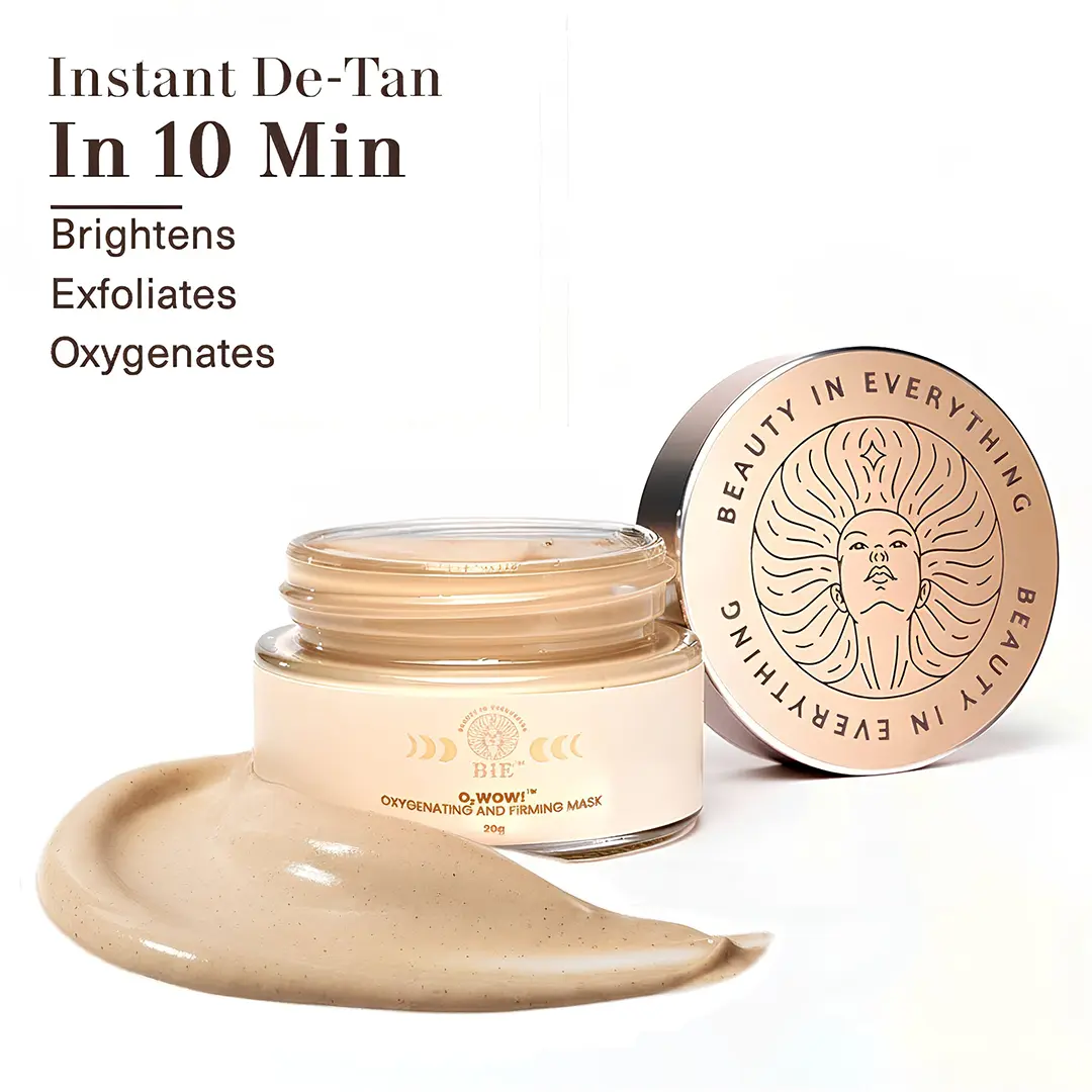 O2WOW! Face Mask | For Daily Tan Removal | Reduces Dark Spots Pigmentation | Gentle Exfoliator | 20gm