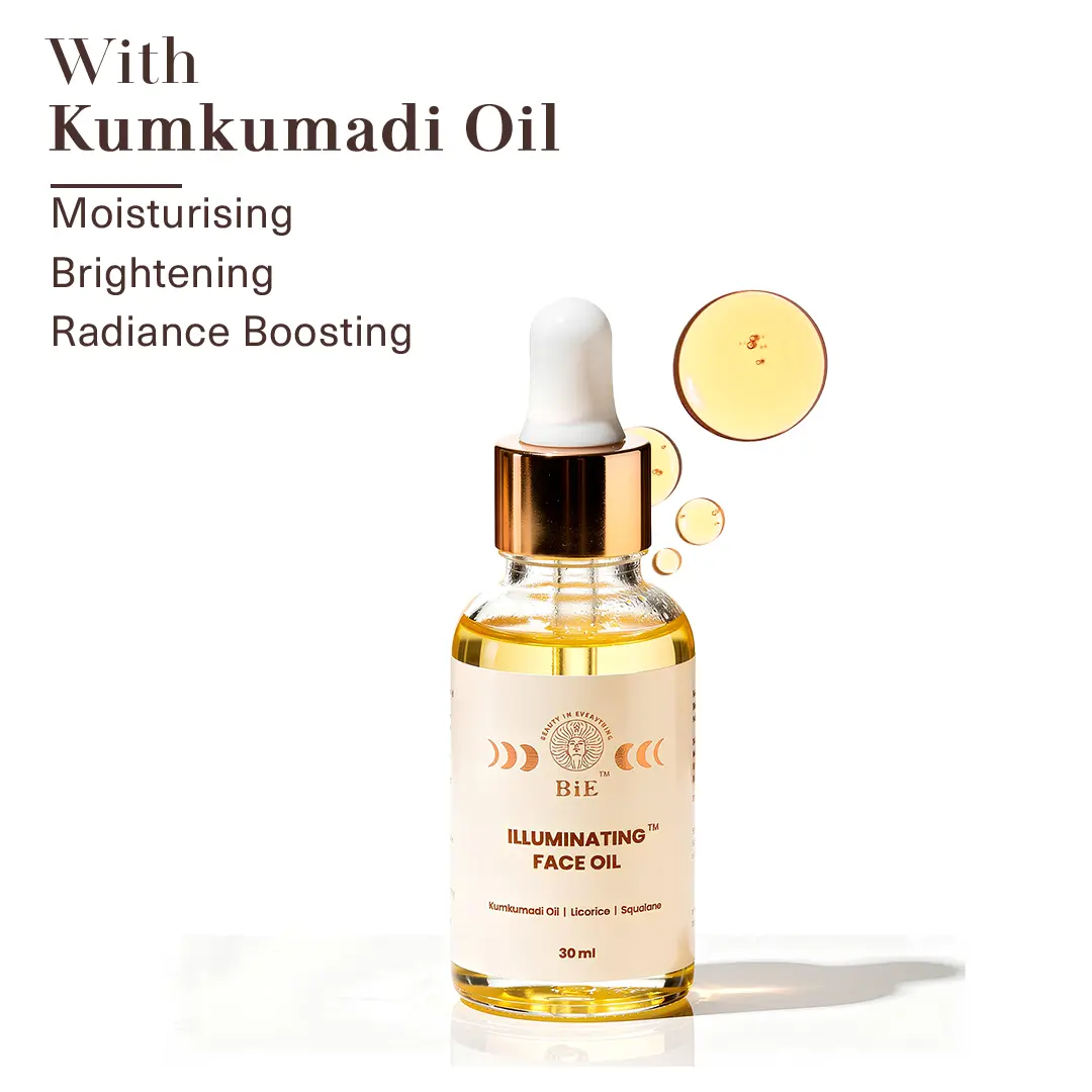 Illuminating Face Oil | With Kumkumadi Oil, Squalane Licorice | For Glowing Skin | All Skin Types | 30ml