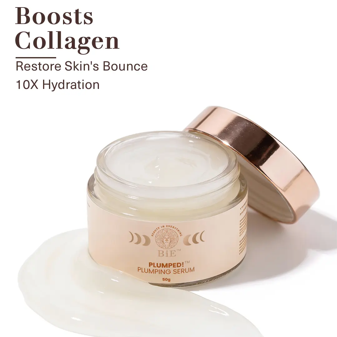 Plumped! Plumping Serum | With Collagen, Stem Cells Geranium Oil | For Hydrated, Smooth Skin | 50gm