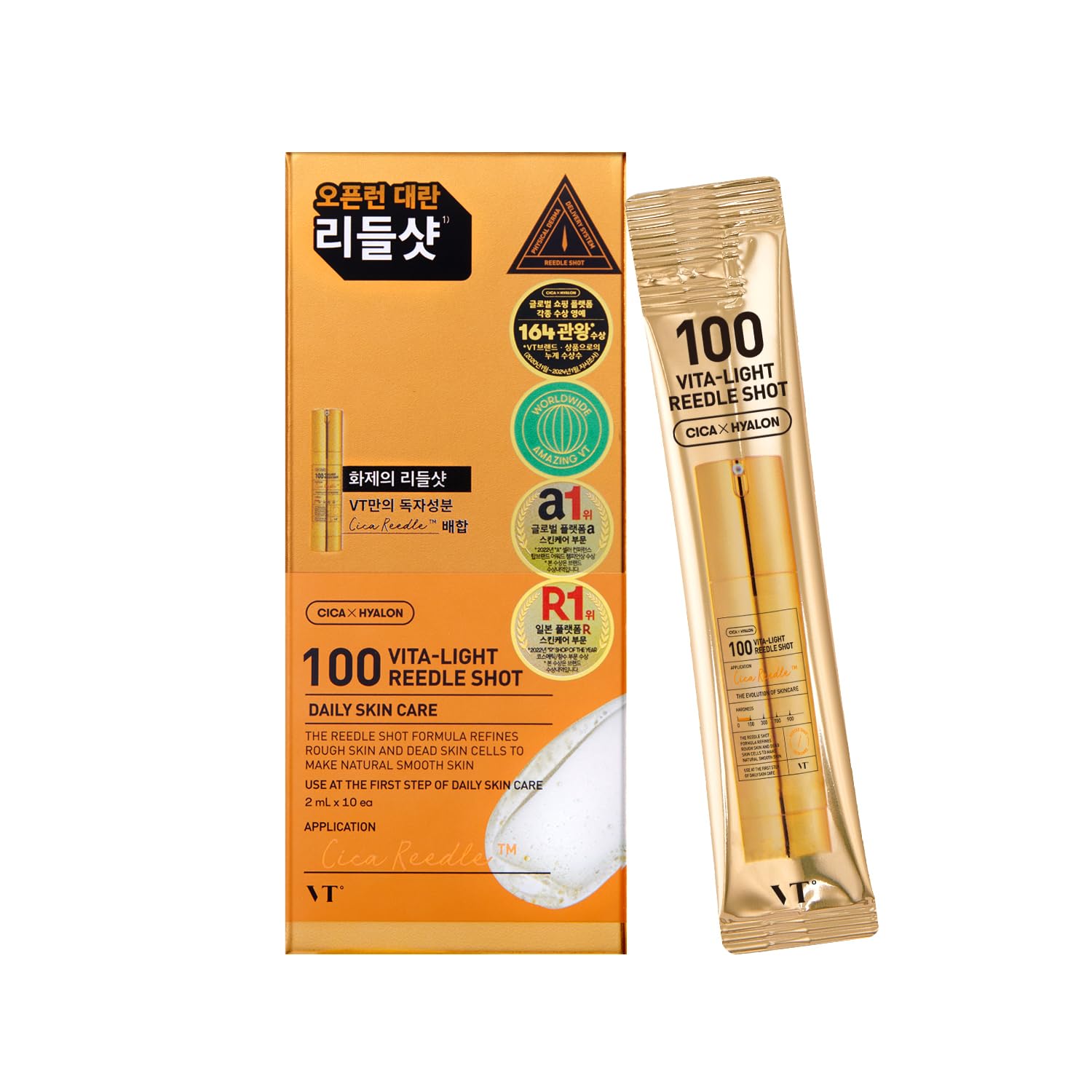 Vita-Light Reedle Shot 100 | Daily Skincare | Brightening | Micro-Needling | Skin Renewal | Glow Boost | 2ml × 10ea