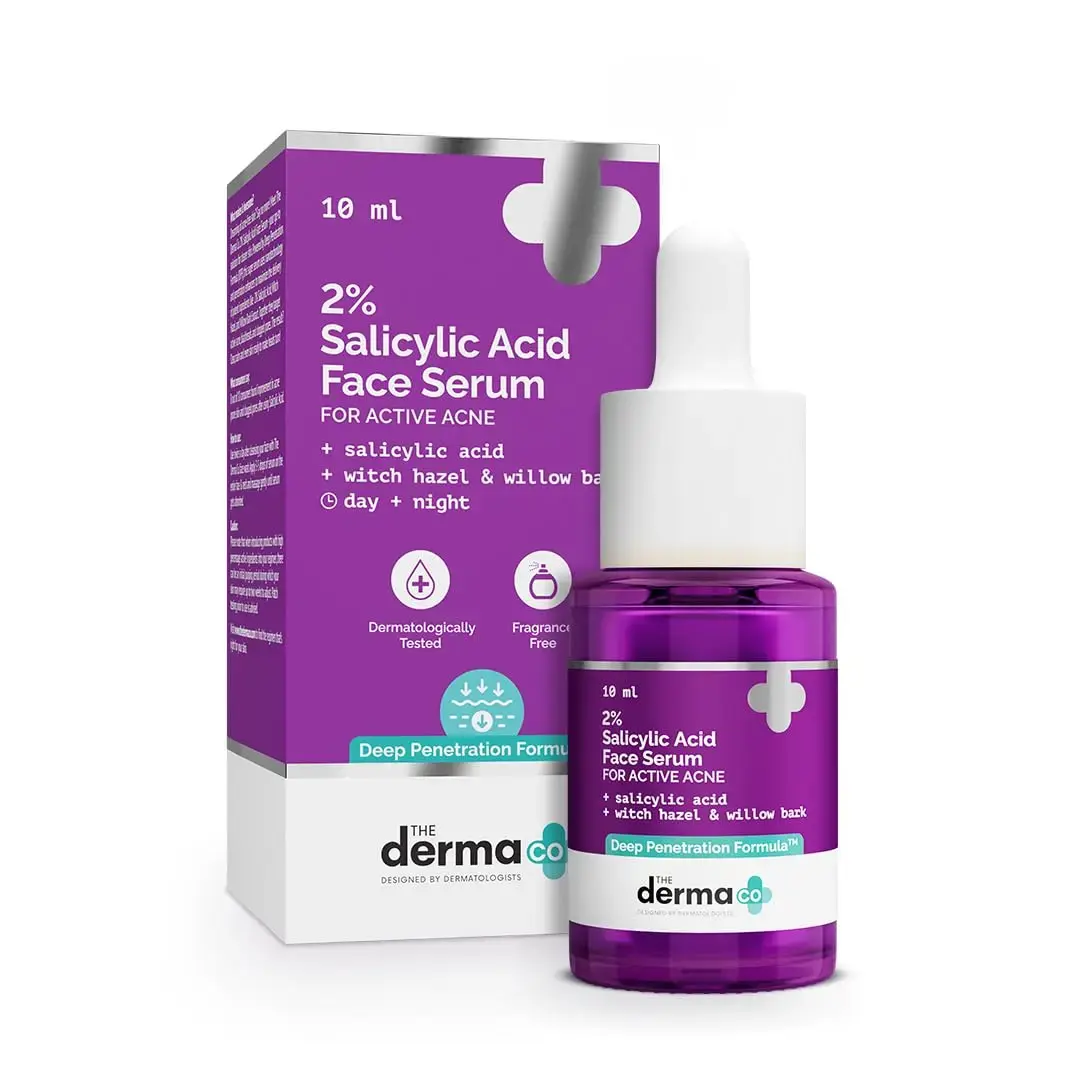 2 Salicylic Acid Serum | Witch Hazel Willow Bark | Active Acne | Day Night | 10ml