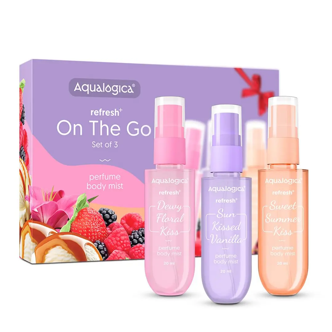 Refresh+ On the Set of 3 Perfume Body Mist, 3 x 20ml