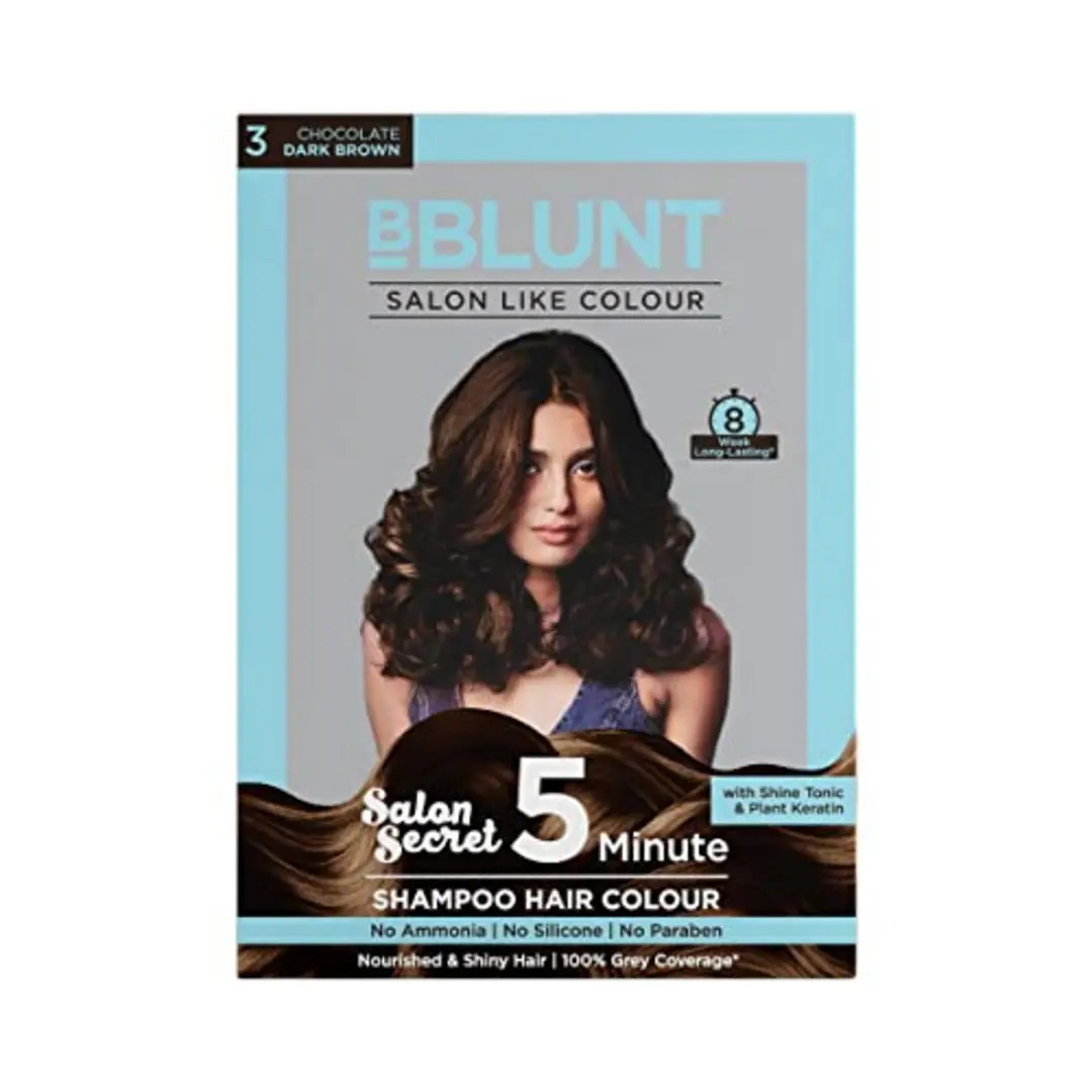 5 Minute Shampoo Hair Colour | 100 Grey Coverage | Quick Easy Application | Chocolate Dark Brown | Long-Lasting Hair Color | 100ml