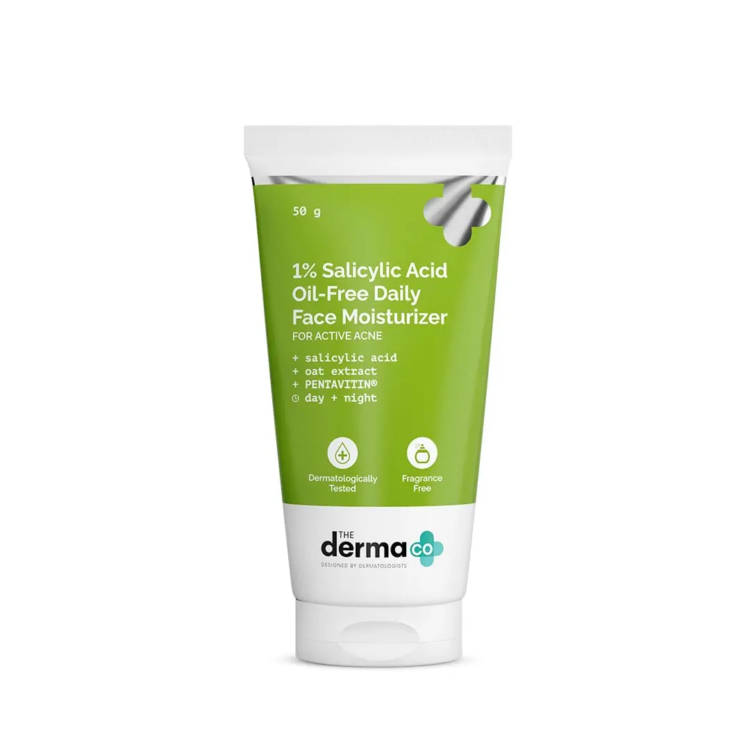 1 Salicylic Acid Oil-Free Moisturizer | Face | Oat Extract | Active Acne | 50gm