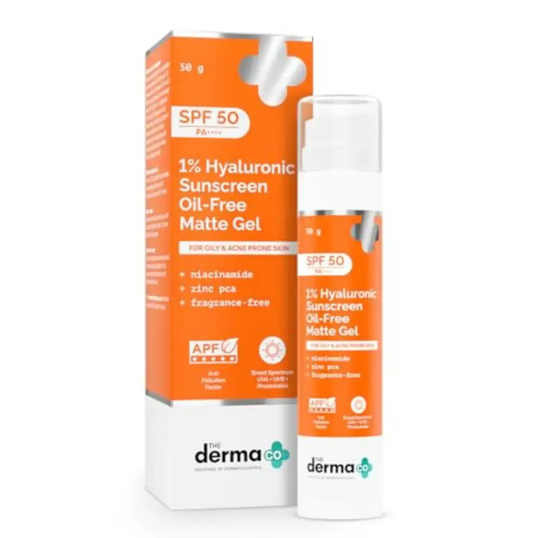 1 Hyaluronic Sunscreen Oil-Free Gel | SPF 50 PA++++ | Oily Acne-Prone Skin | 50gm