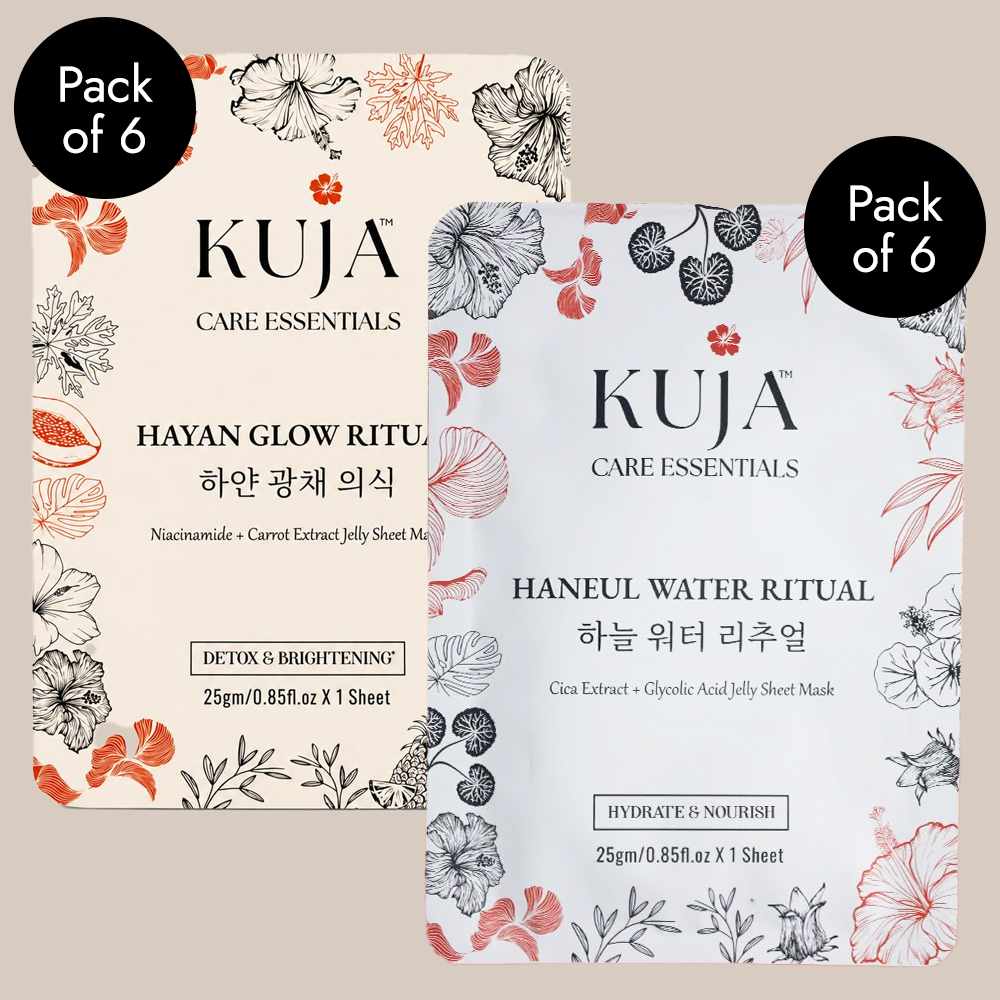 Glow Hydration Ritual Sheet Mask Set | Haneul + Hayan | Pack of 6