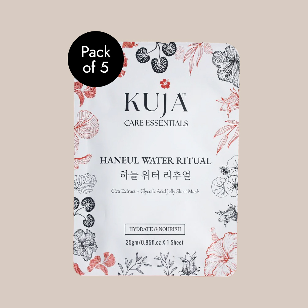 Jelly Sheet Mask - Haneul Water Ritual | Hydrating Nourishing Face Mask | Deep Moisture Care | Pack of 5