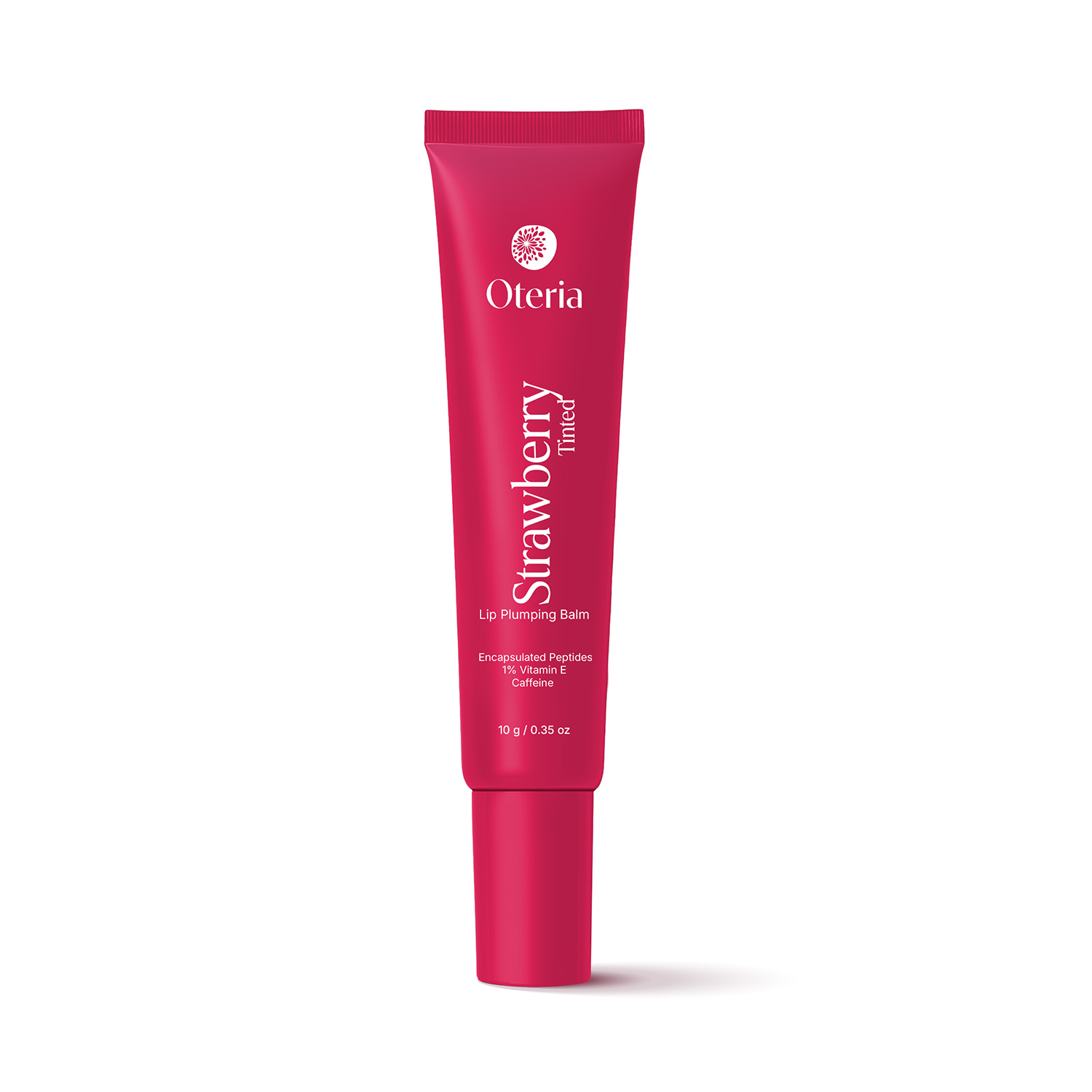 Strawberry Tinted Lip Plumping Balm | With Encapsulated Peptides, Vitamin E Caffeine | 10g
