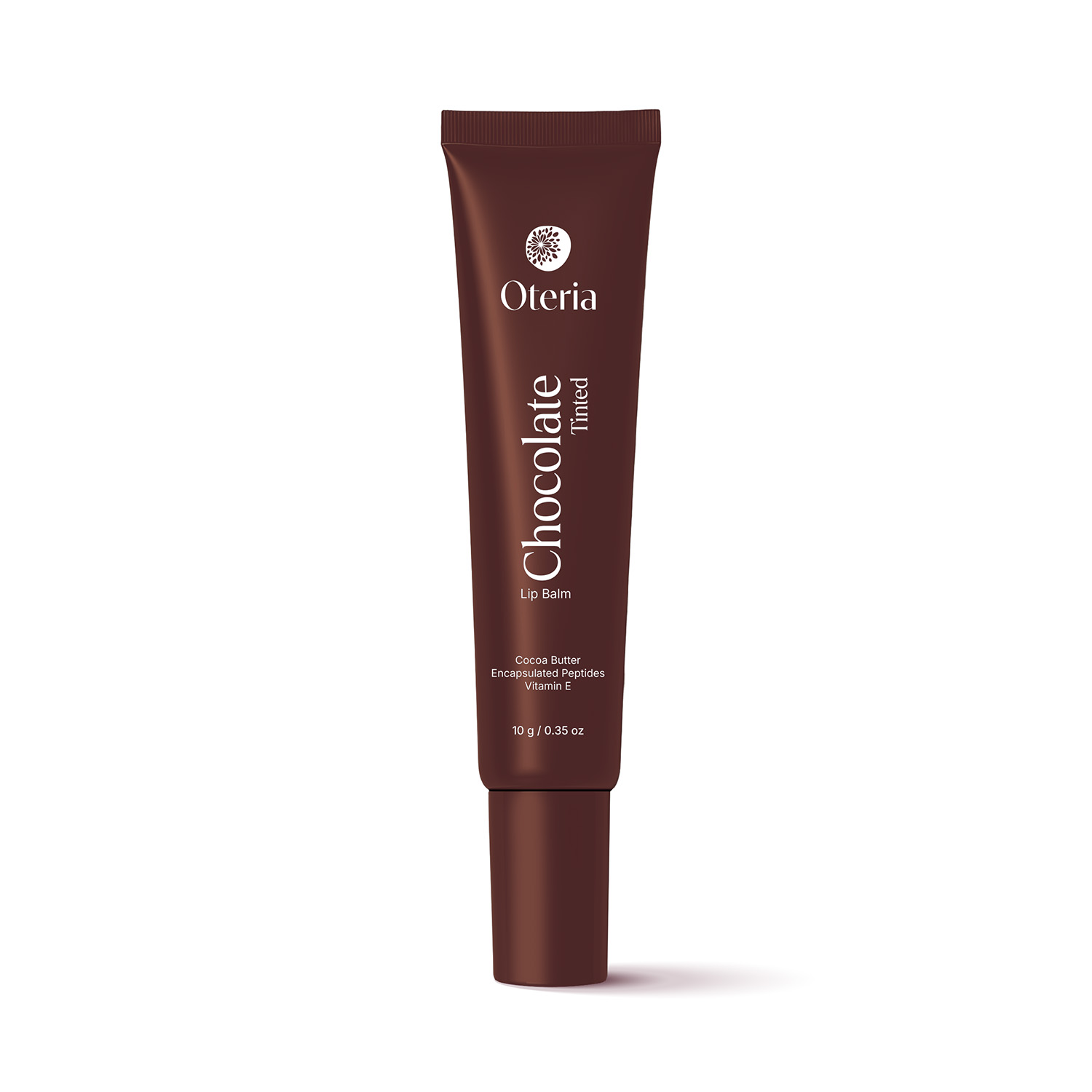 Chocolate Tinted Lip Balm | With Cocoa Butter, Encapsulated Peptides Vitamin E | Smooth, Plump Lips | 10g