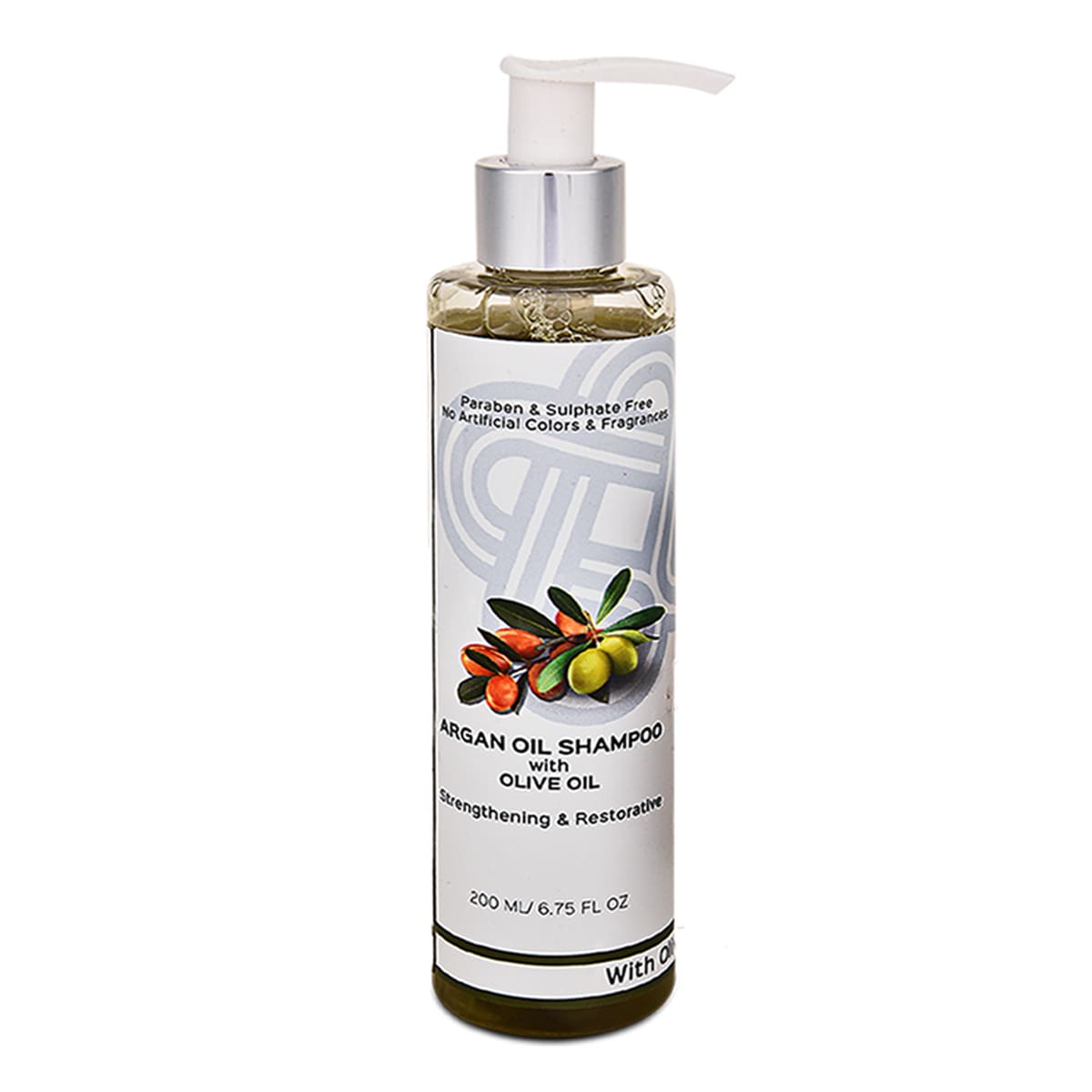 Shampoo With Argan Oil, Olive Oil For Hair Strengthening & Restoration - 200ml