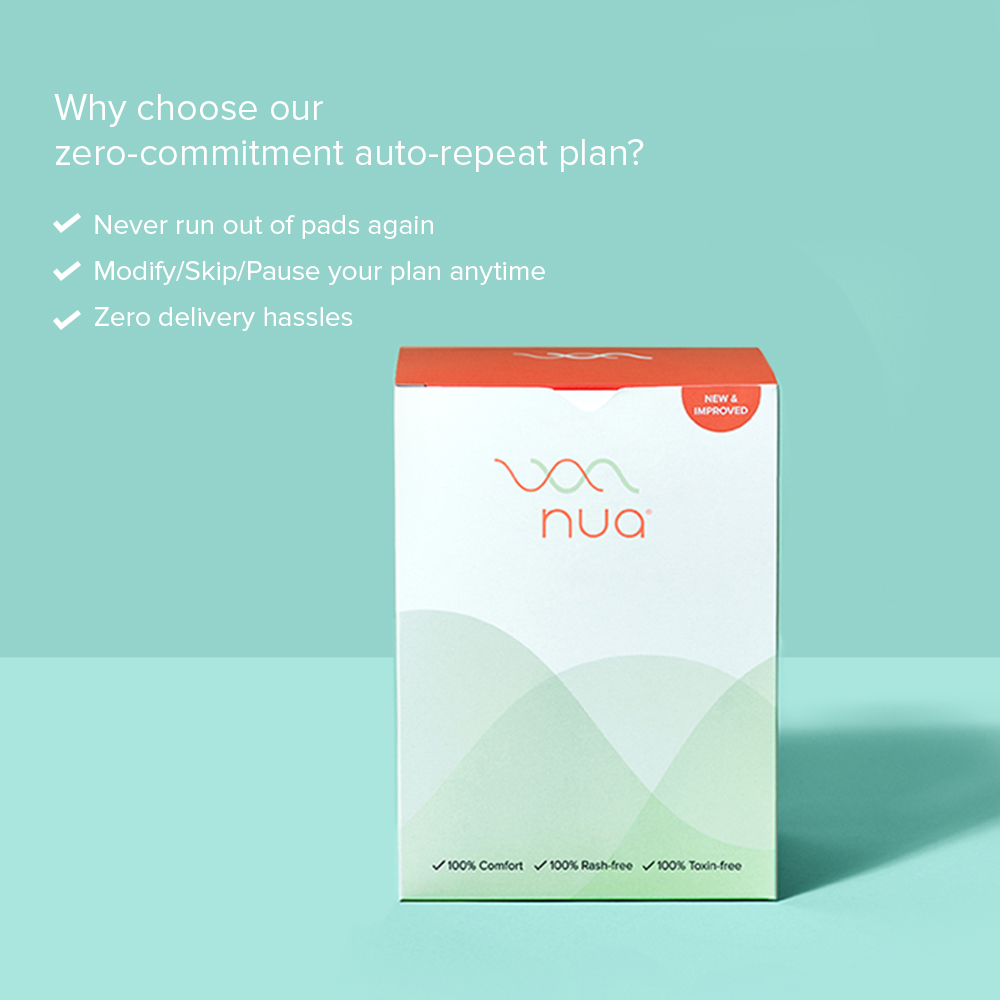 Nua Ultra Thin Rash Free Sanitary Pads for Women - 12 Pads