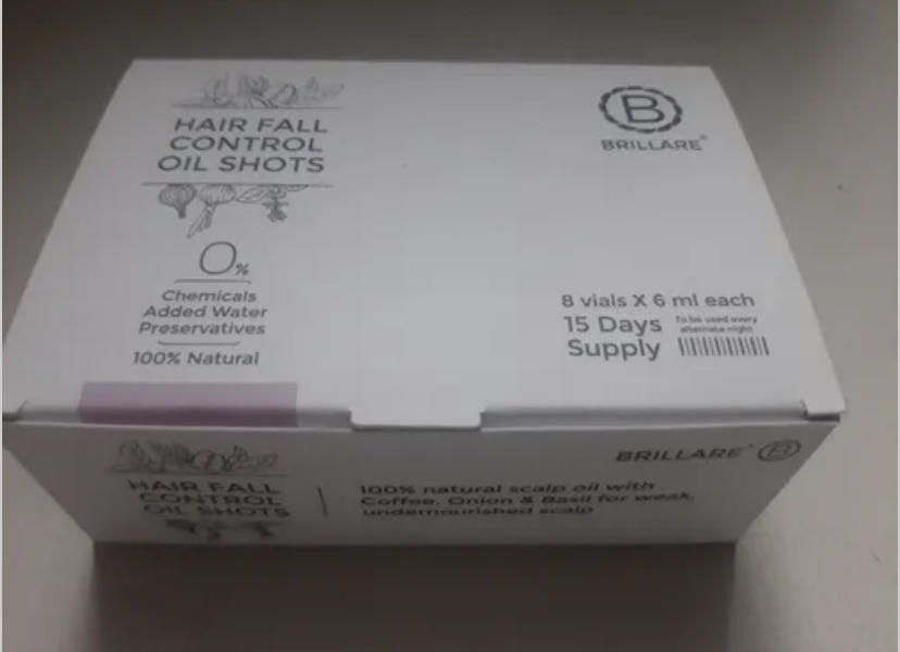 Brillare: Hair Fall Control Oil Shots Pack Of 8 - (Each 6 ml) Brillare: Hair Fall Control Oil Shots Pack Of 8 - (Each 6 ml)