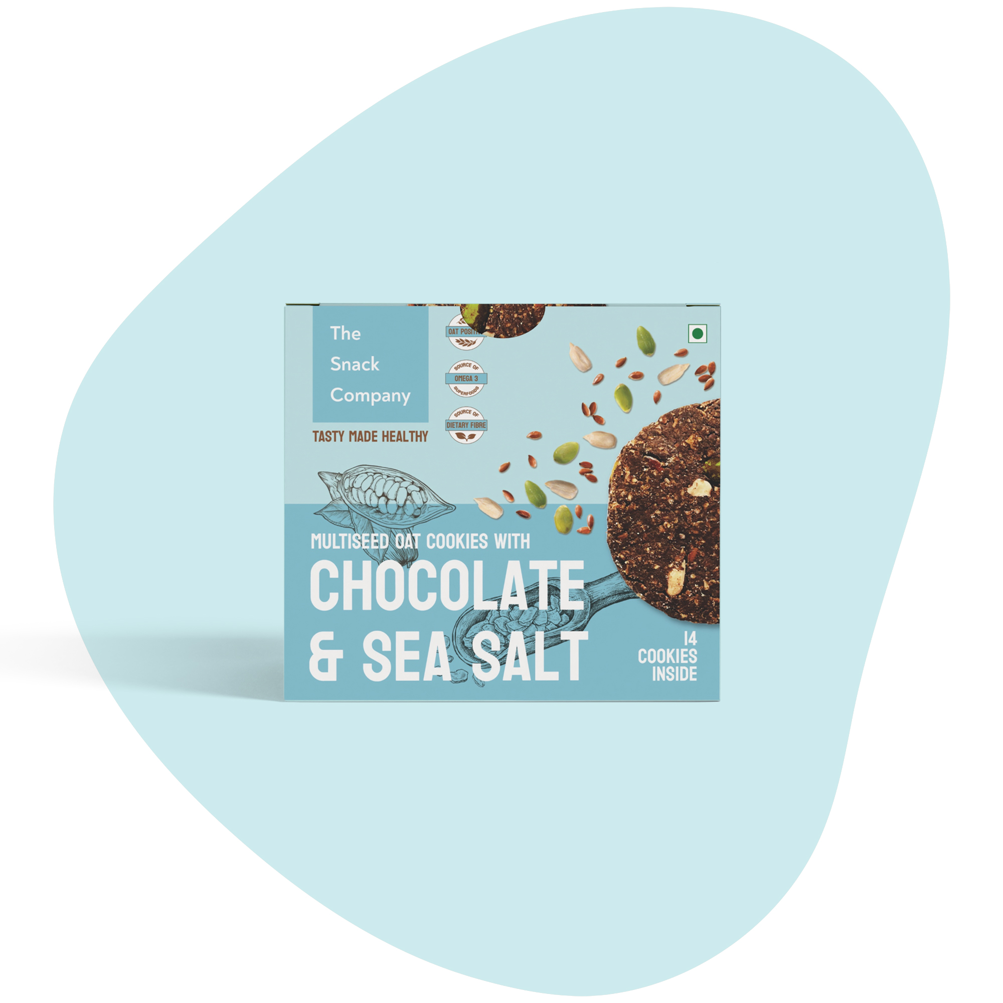 Chocolate Sea Salt Cookies 210gm | Superfoods loaded Oat Seed Cookies