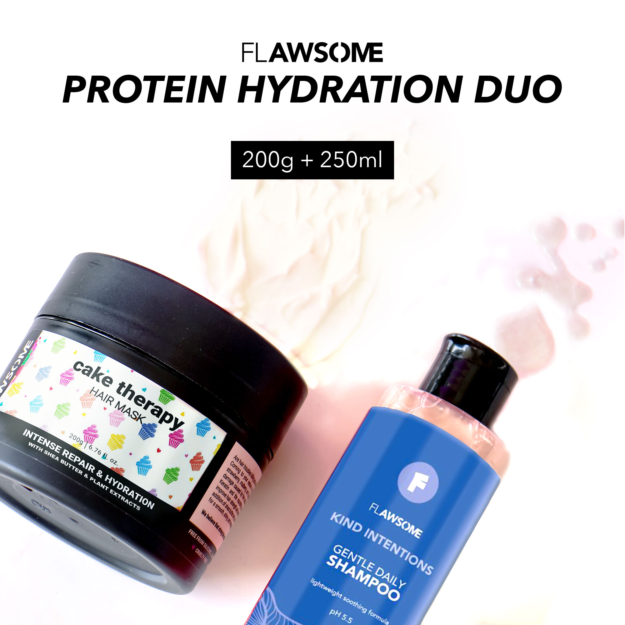 Flawsome Kind Intentions Shampoo + Cake Therapy Hair Mask