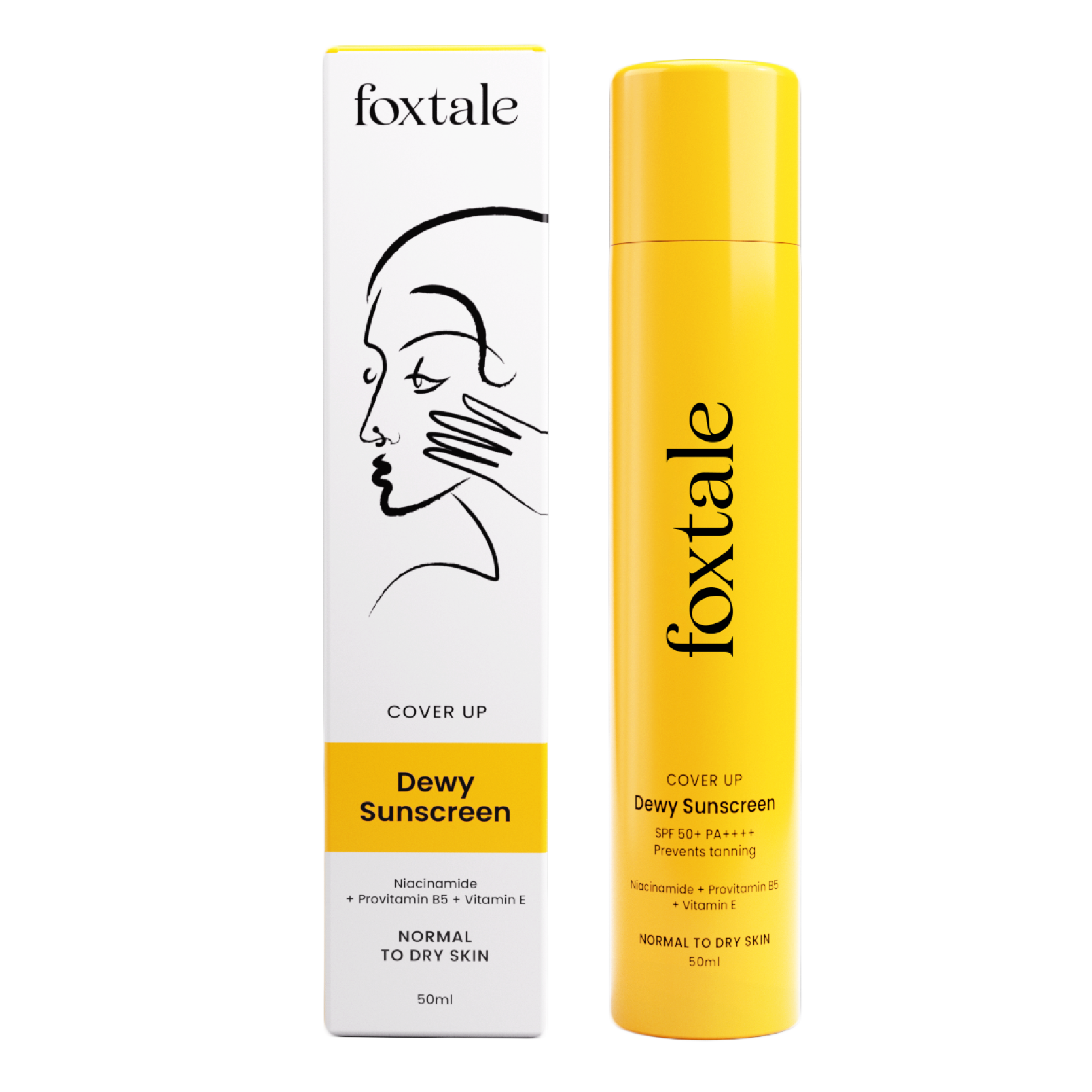 Foxtale SPF 50+ Broad Spectrum Sunscreen With Niacinamide 50 ml
