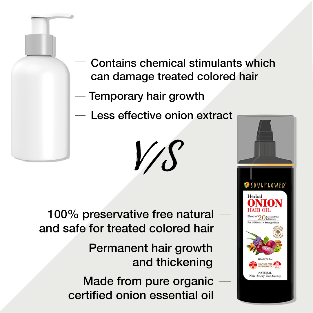 Soulflower Herbal Onion Hair Growth & Hair Fall Control Oil 220 ml