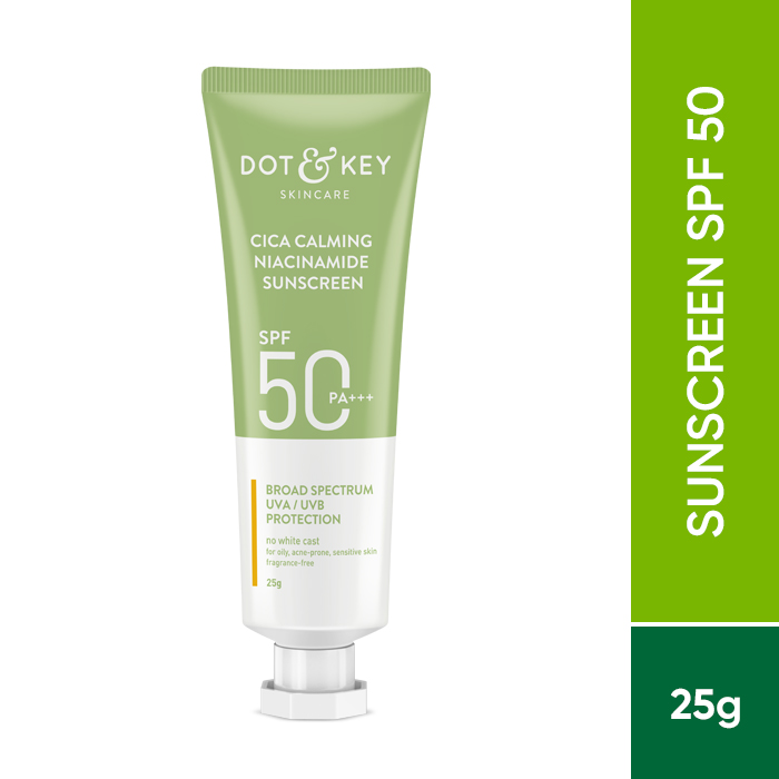 Dot & Key: CICA Niacinamide Face Sunscreen SPF 50 PA+++ - UV Protection ...