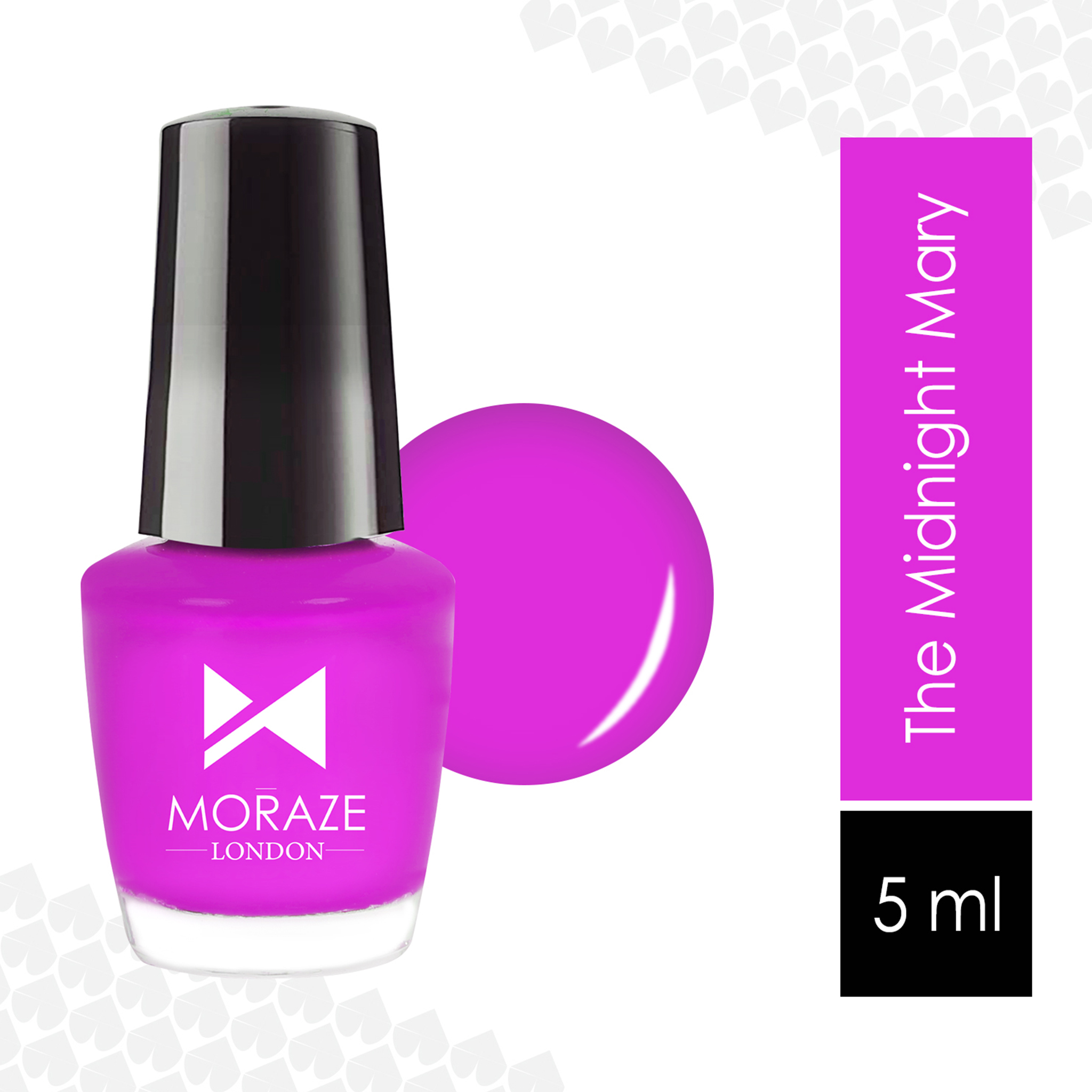 Moraze London Neon Nail Polish Midnight Mary 5ml