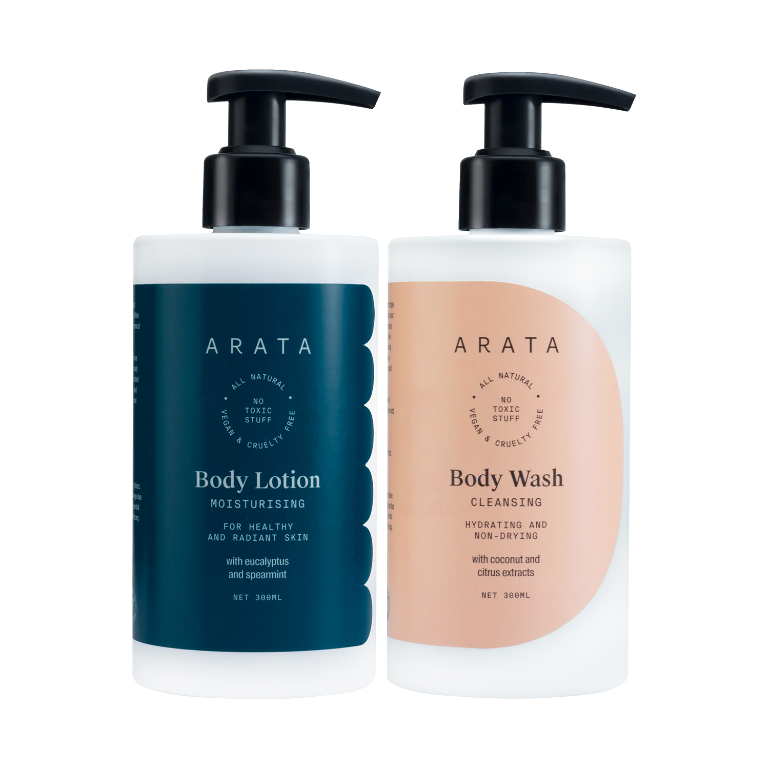 Arata Natural Body Care Set With Body Lotion & Body Wash