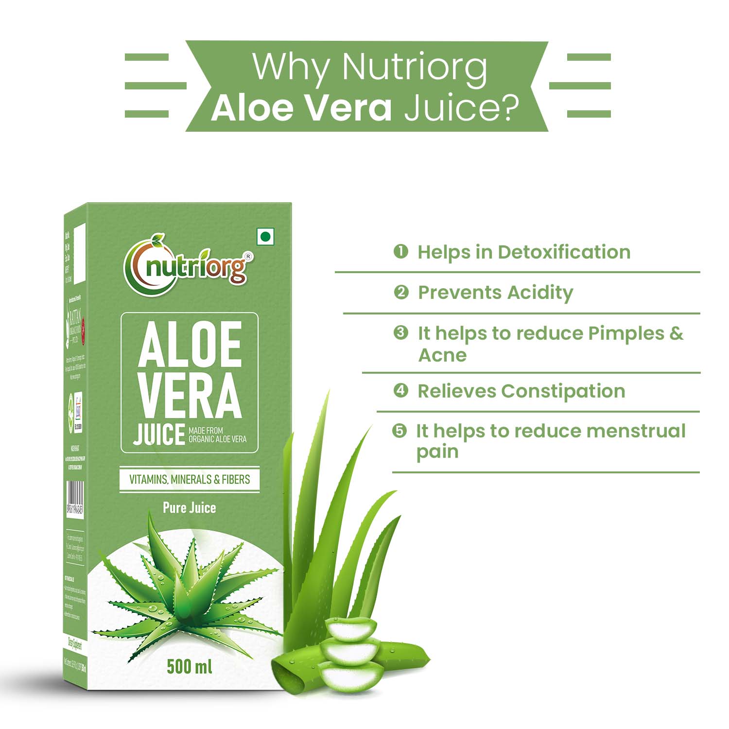 Nutriorg Aloevera Juice 500 ml