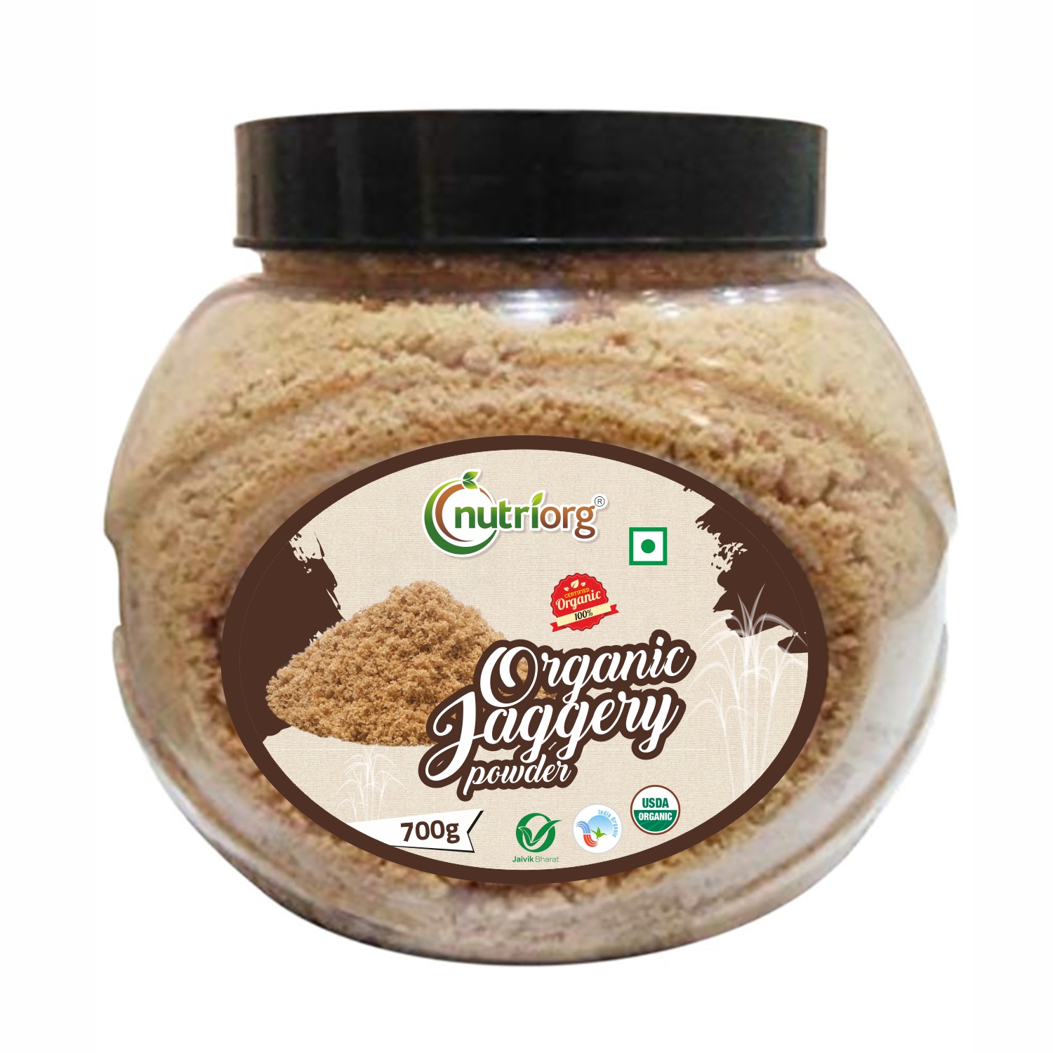 Certified Organic Jaggery Powder - 700 gm ( Pack of 2)