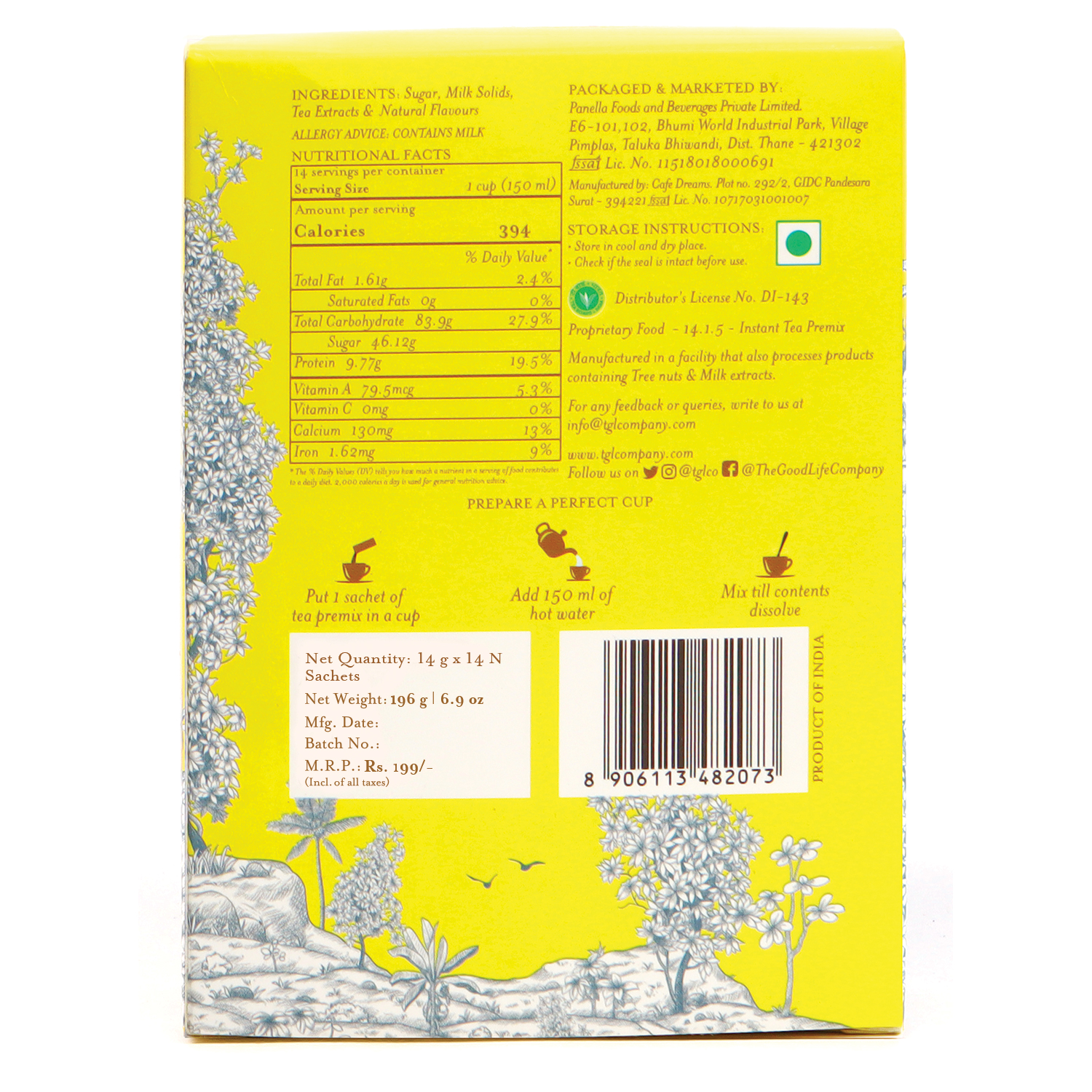 In The Body Beverages Tea Bombay Cutting Chai Instant Tea