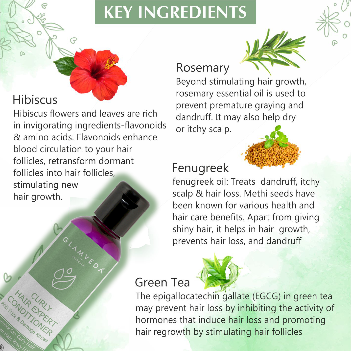 Glamveda Curly Hair Expert/ Damage Repair & Anti Frizz Conditioner