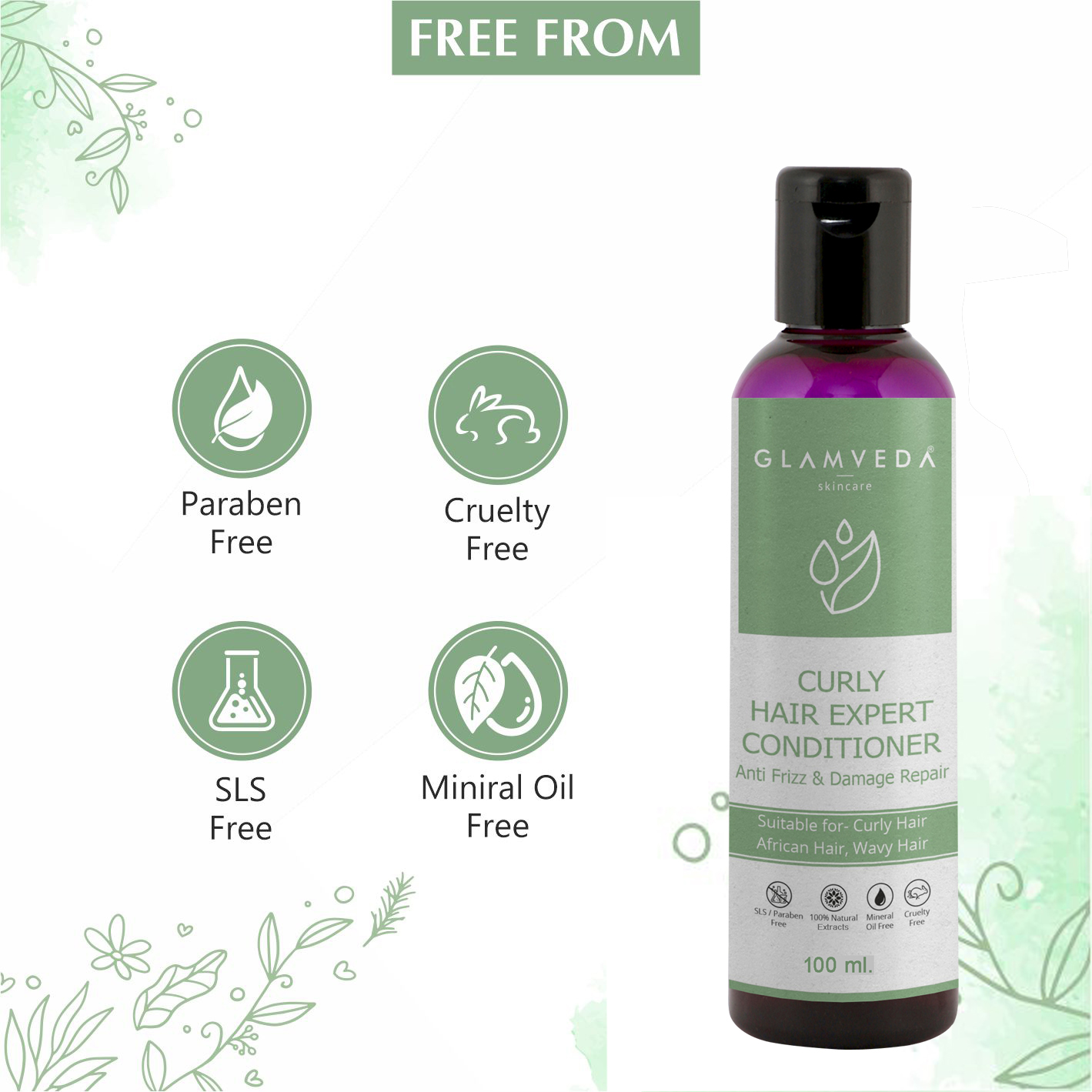 Glamveda Curly Hair Expert/ Damage Repair & Anti Frizz Conditioner