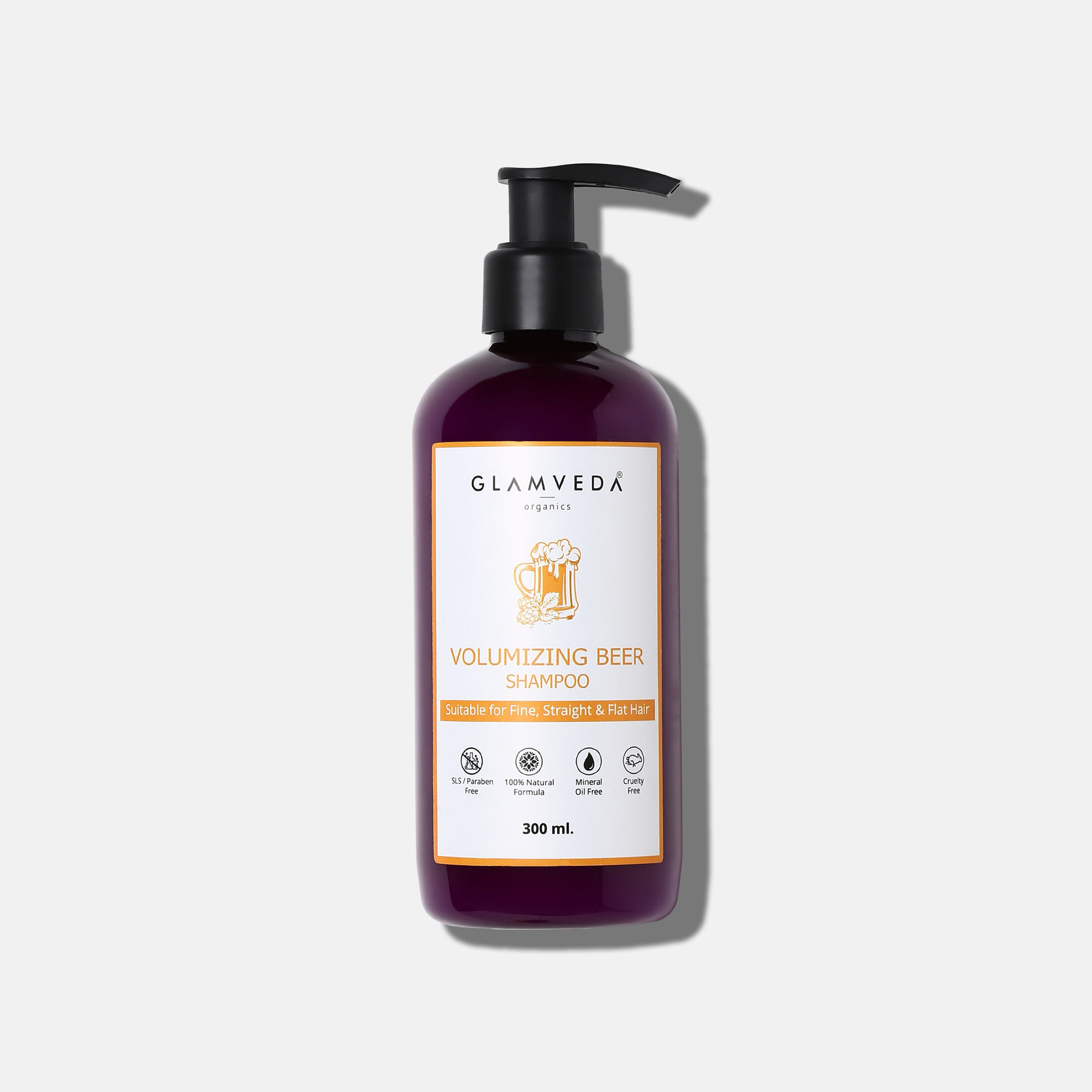 Glamveda : Volumizing Beer Shampoo 300ml Glamveda : Volumizing Beer Shampoo 300ml