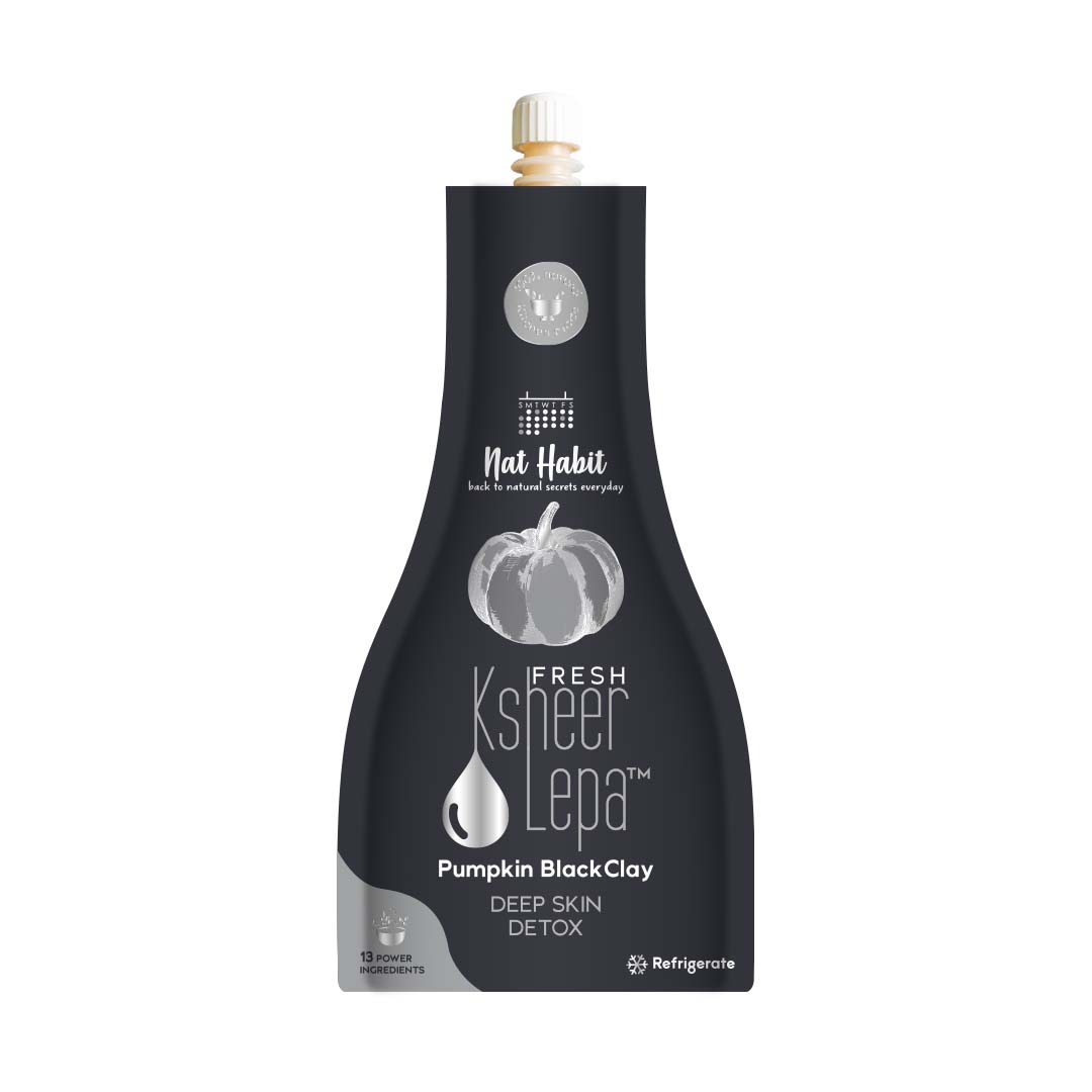 Fresh Pumpkin Black Clay Ksheer Lepa Face Pack Mask - 40gm