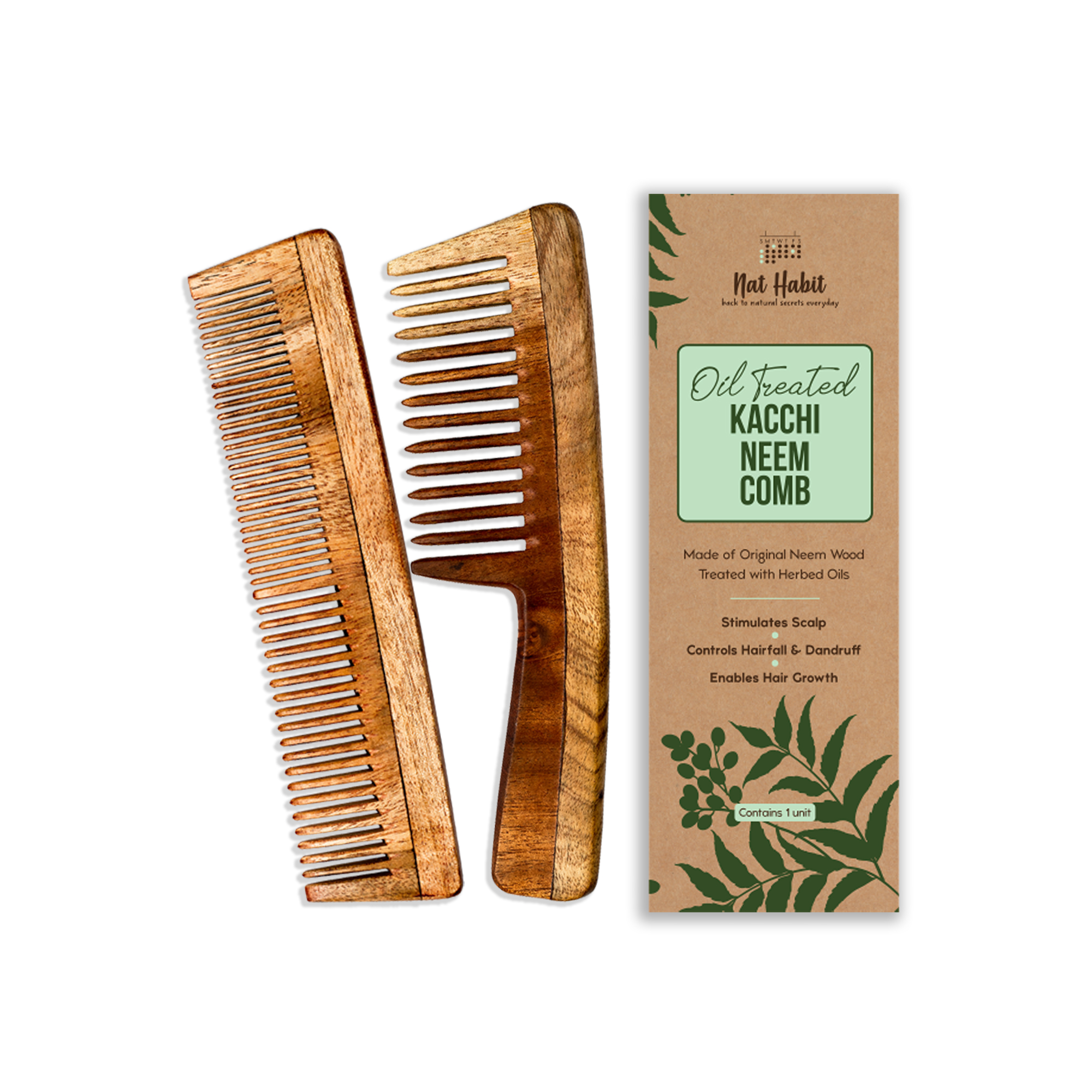 Kacchi Neem Comb (Wide + Dual Combo)