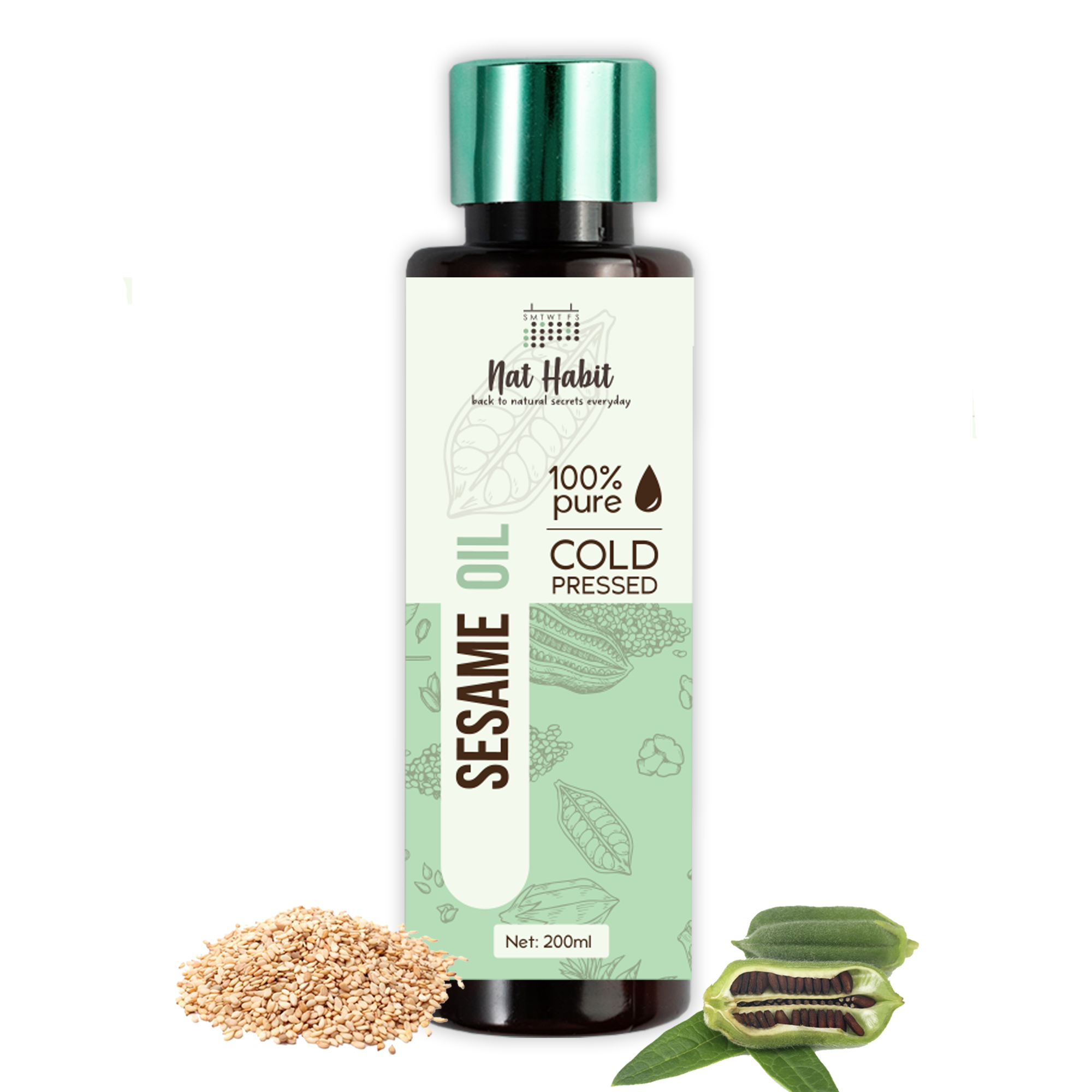 Cold Pressed 100 Pure Sesame Oil - 200 ml
