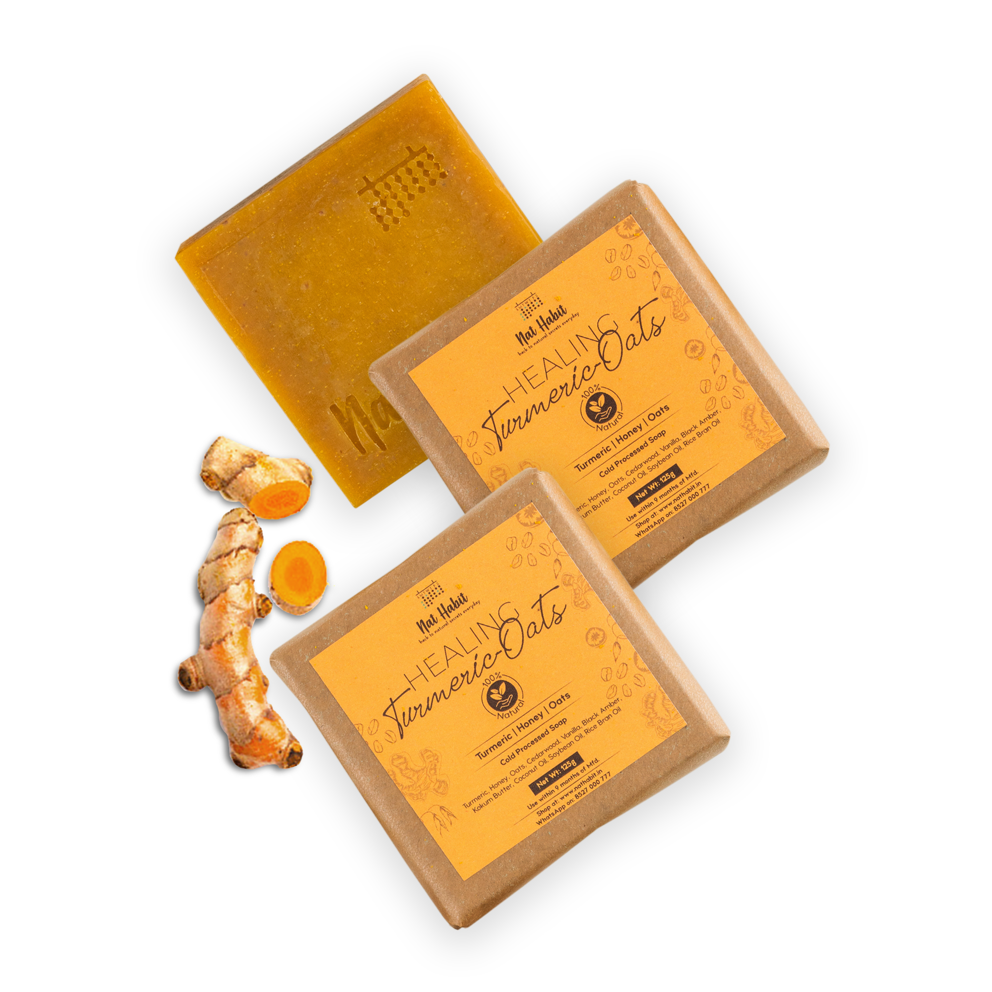 Healing Turmeric Soap - 125gm (Twin Pack of 2)