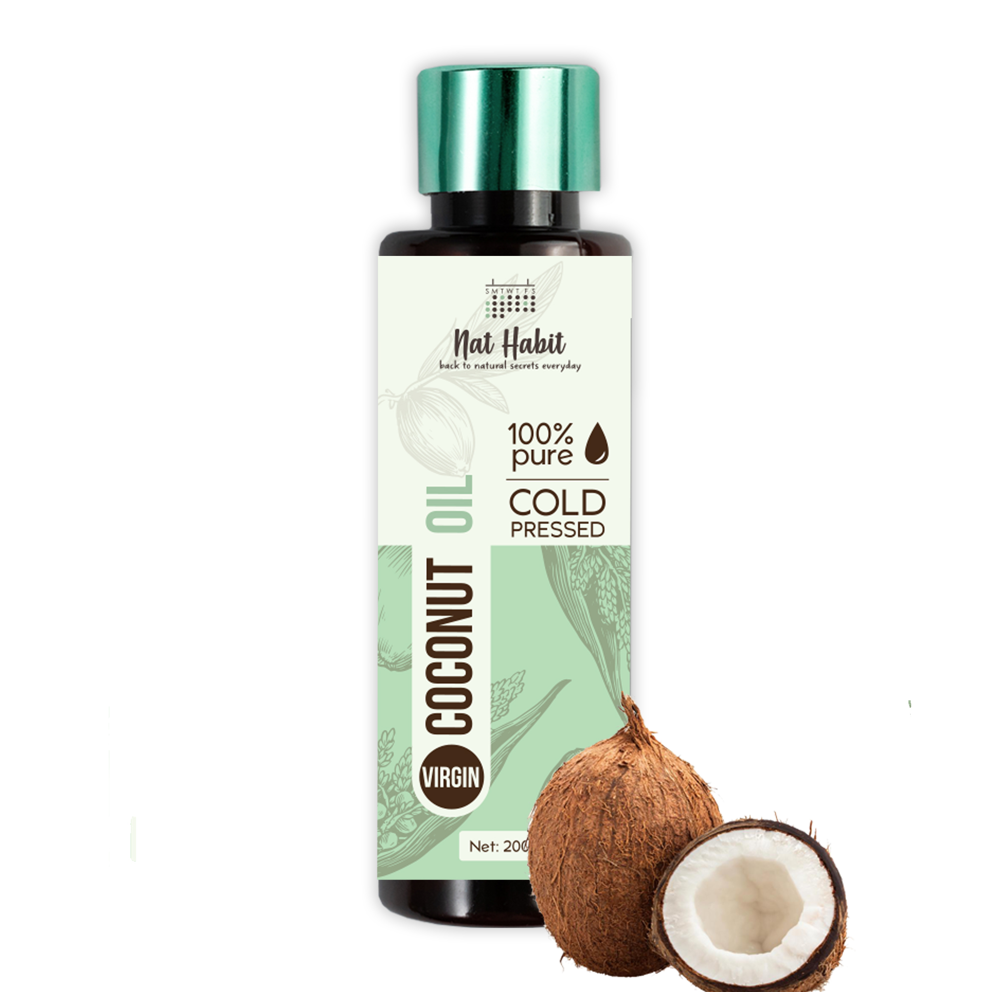 Cold Pressed 100 Pure Virgin Coconut Oil - 200ml