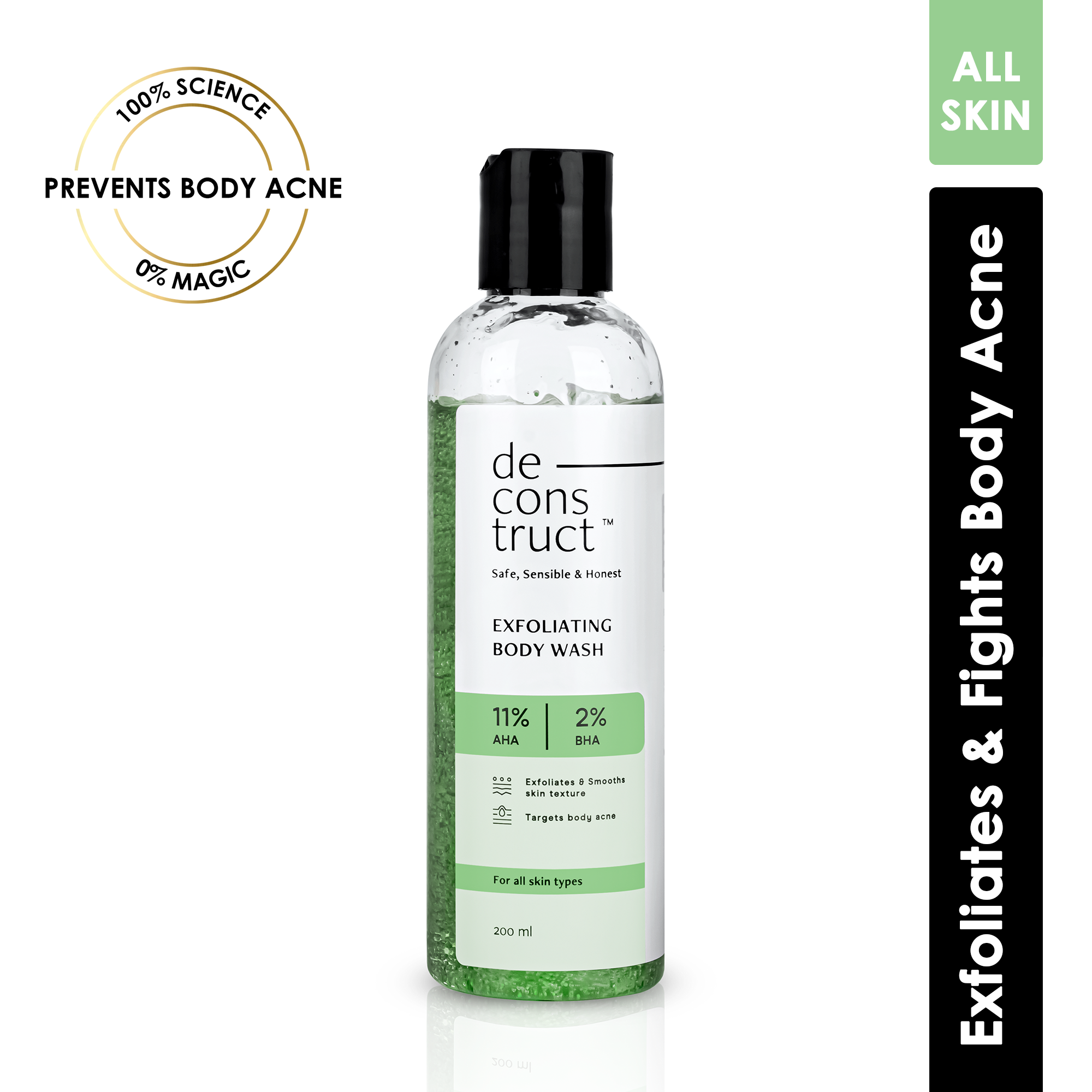 Exfoliating Body Wash - 11% AHA + 2% Salicylic Acid Body Wash - 200ml