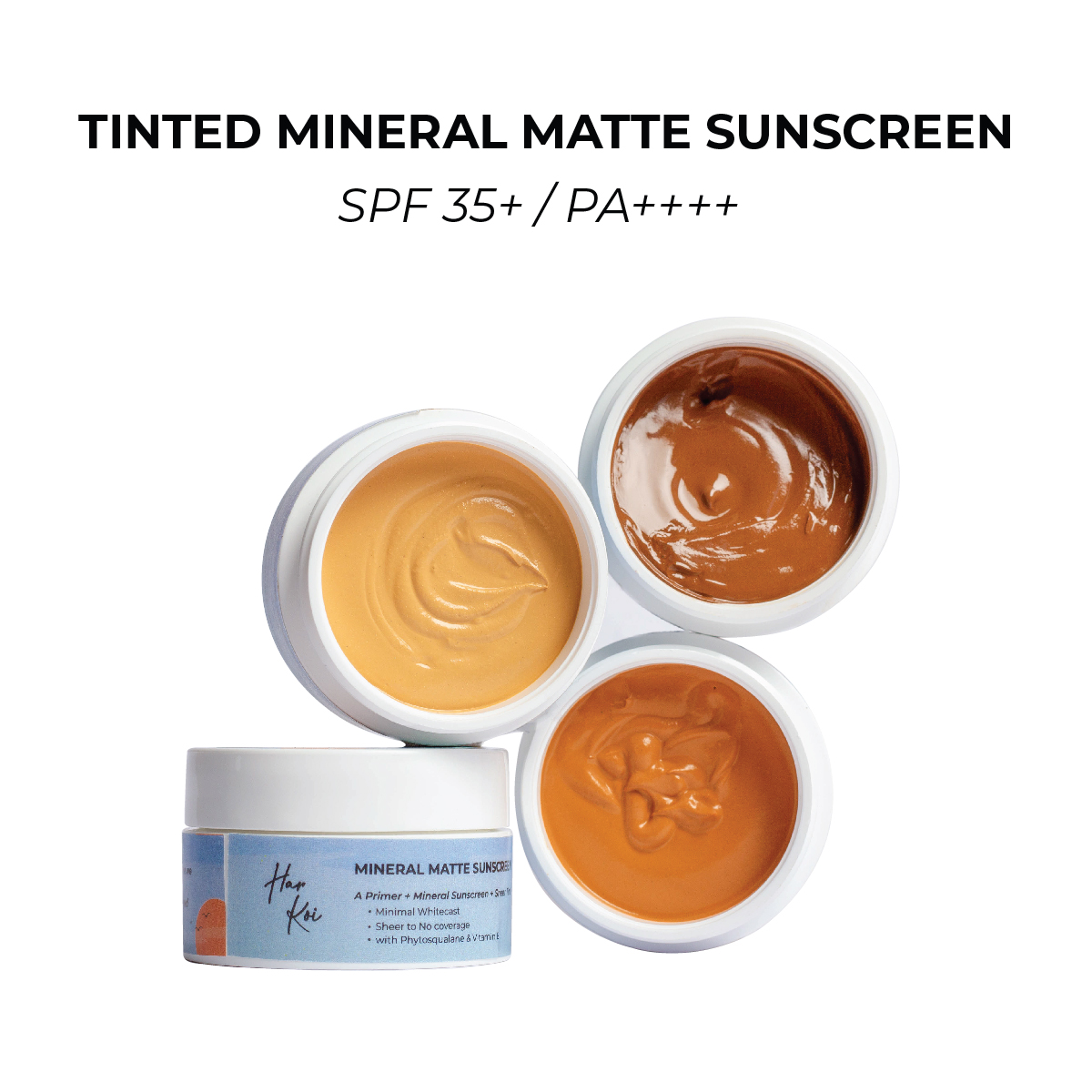 The Harkoi Mineral Matte Sunscreen - SPF 35 - Shade(1)